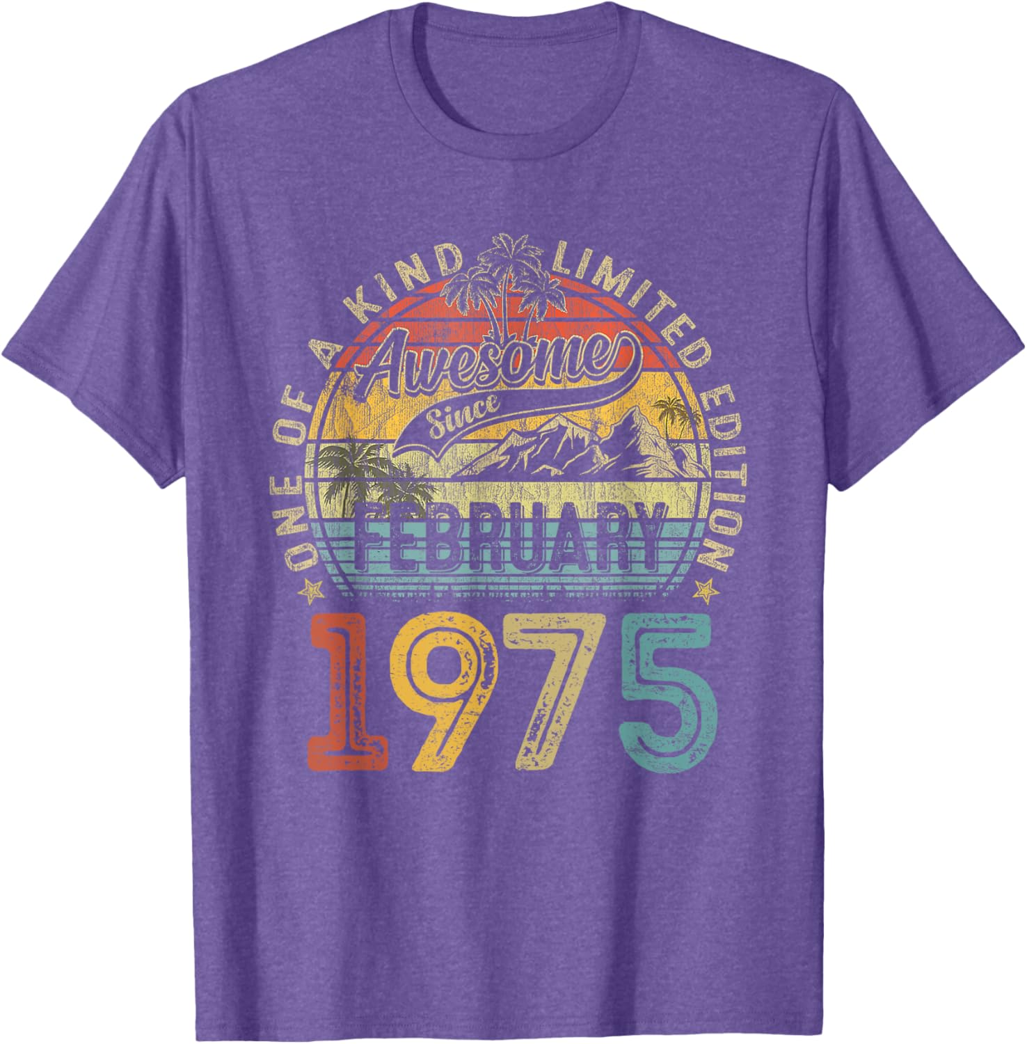 Funny Vintage 50th Birthday T-Shirt for Women - February 1975 Design - 5