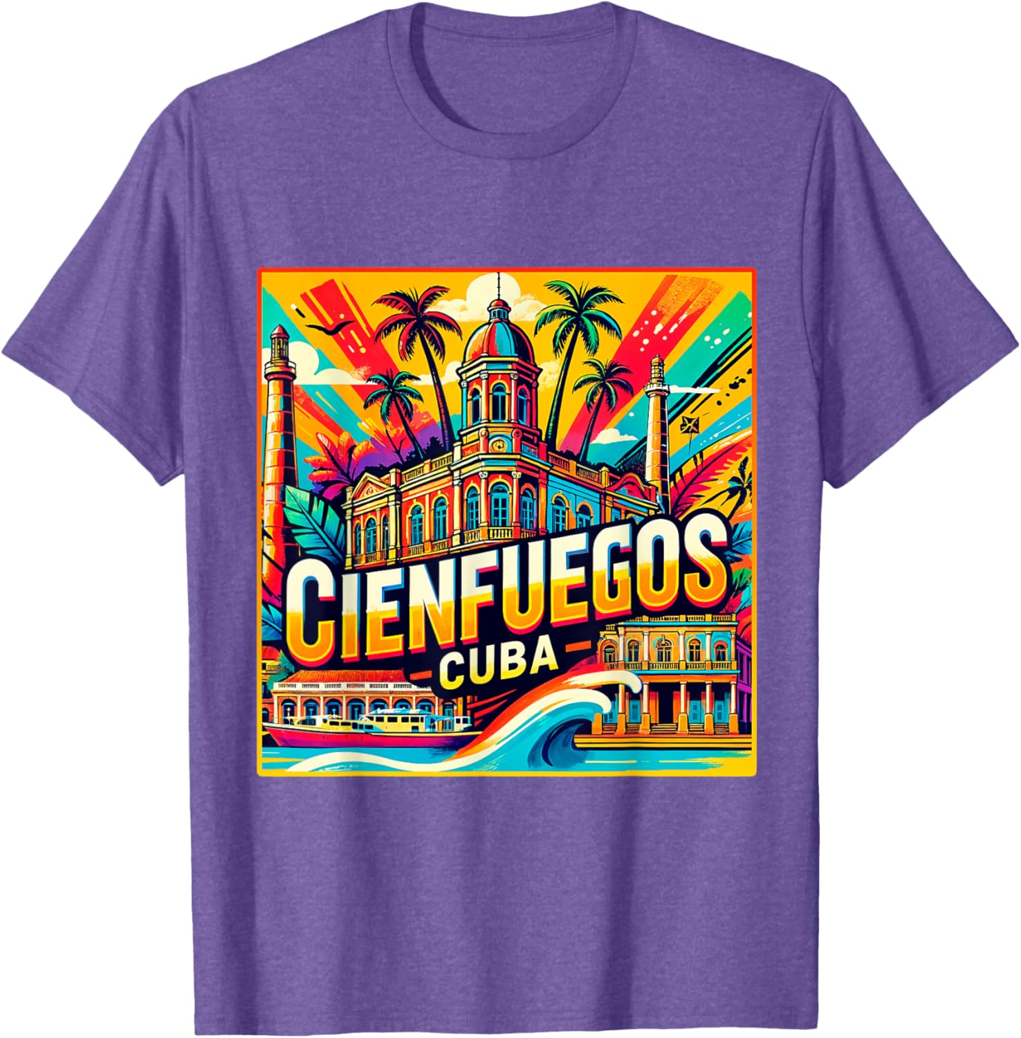 Cienfuegos Cuba Vintage Retro T-Shirt for Family Trips and Adventures - 9