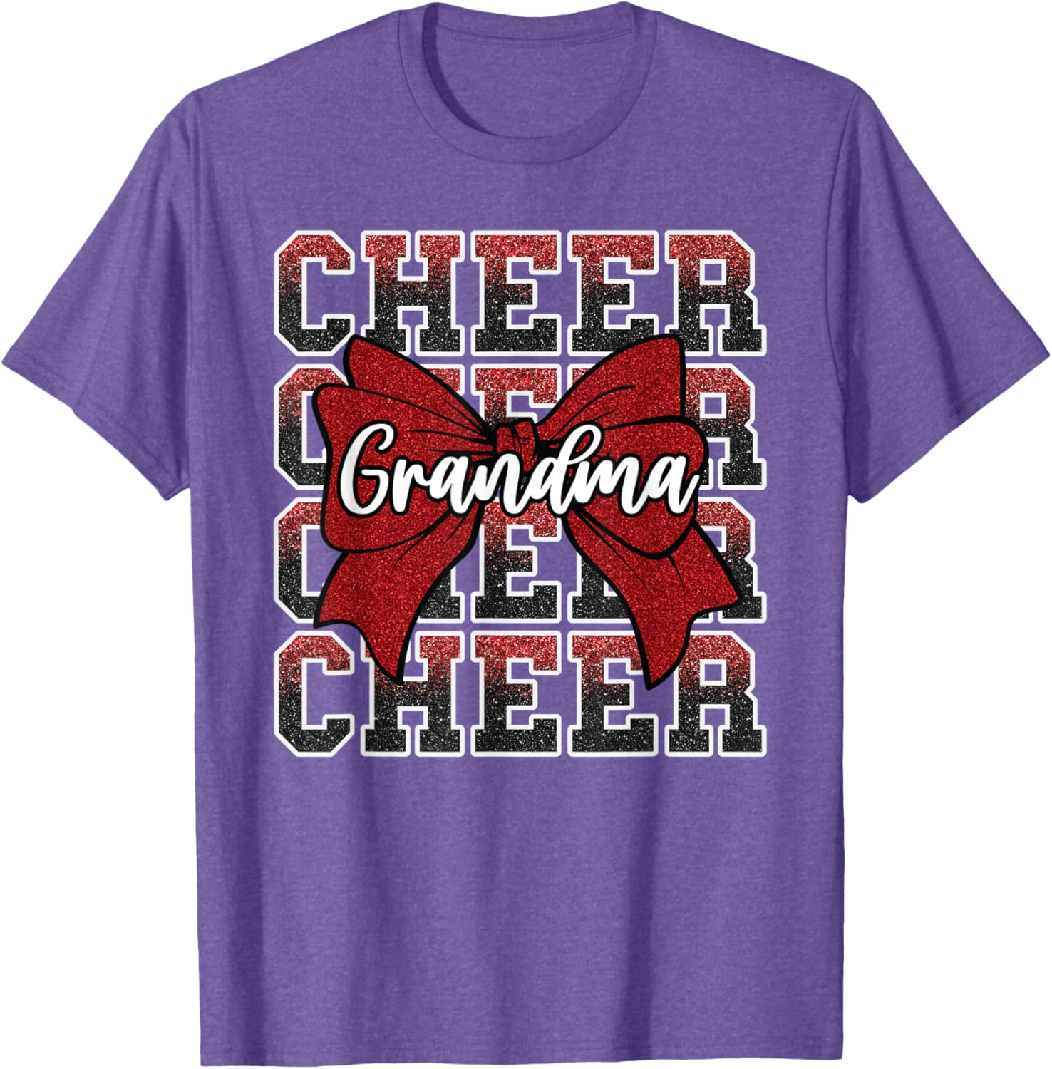 Cheer G-Ma Grandma Cheerleader Red T-Shirt for Cheer Fans and Family - 16
