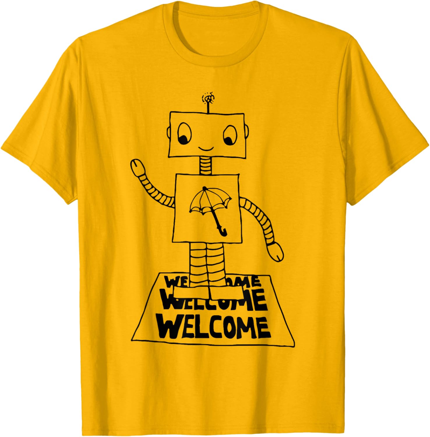Robot Welcome T-Shirt for Fun Casual Wear in Clothing and Shoes - 8