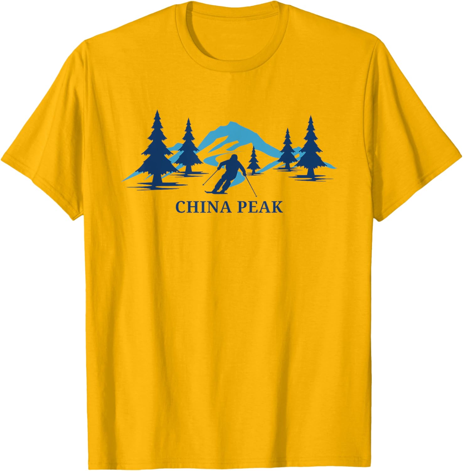 China Peak Ski Resort Skier T-Shirt for Passionate Ski Lovers - 7