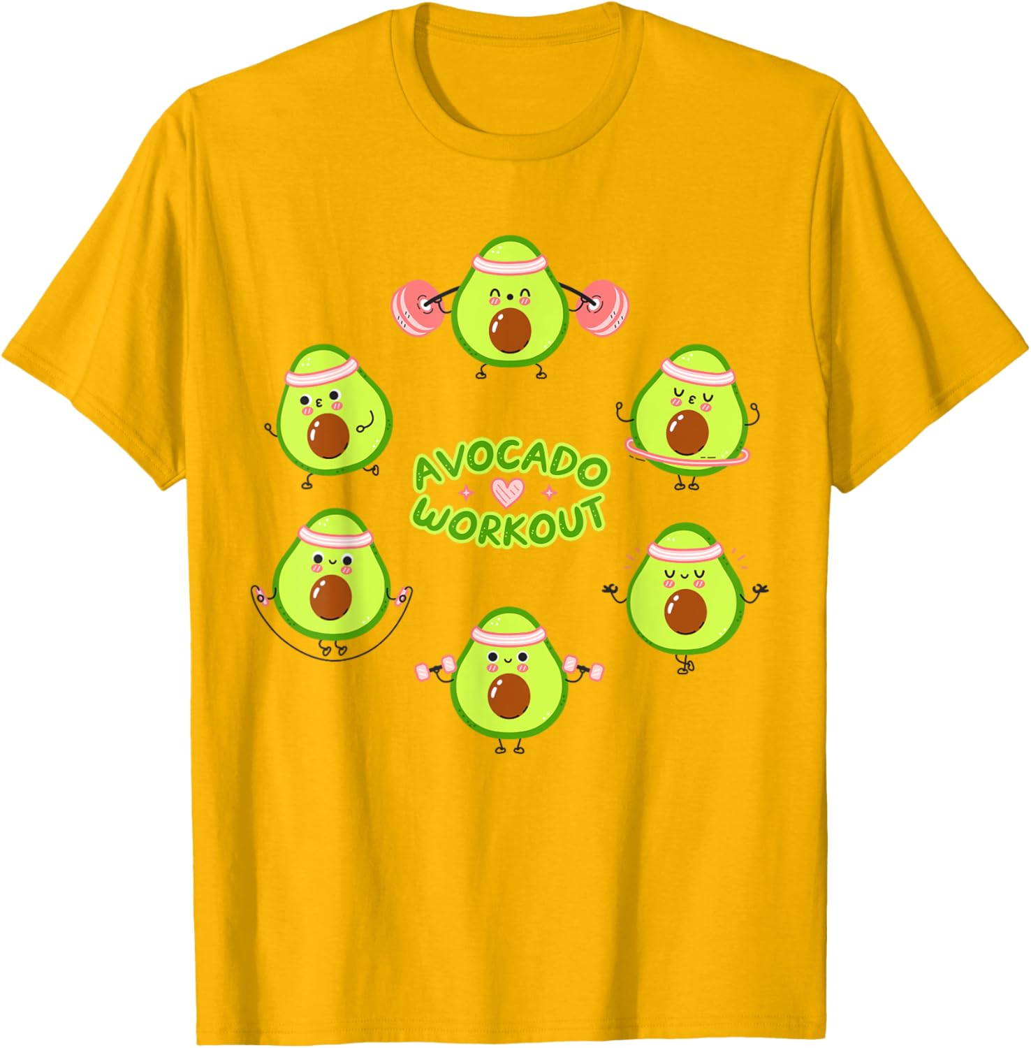 Avocado Workout Guacamole T-Shirt for Vegan Mexican Food Lovers - 10