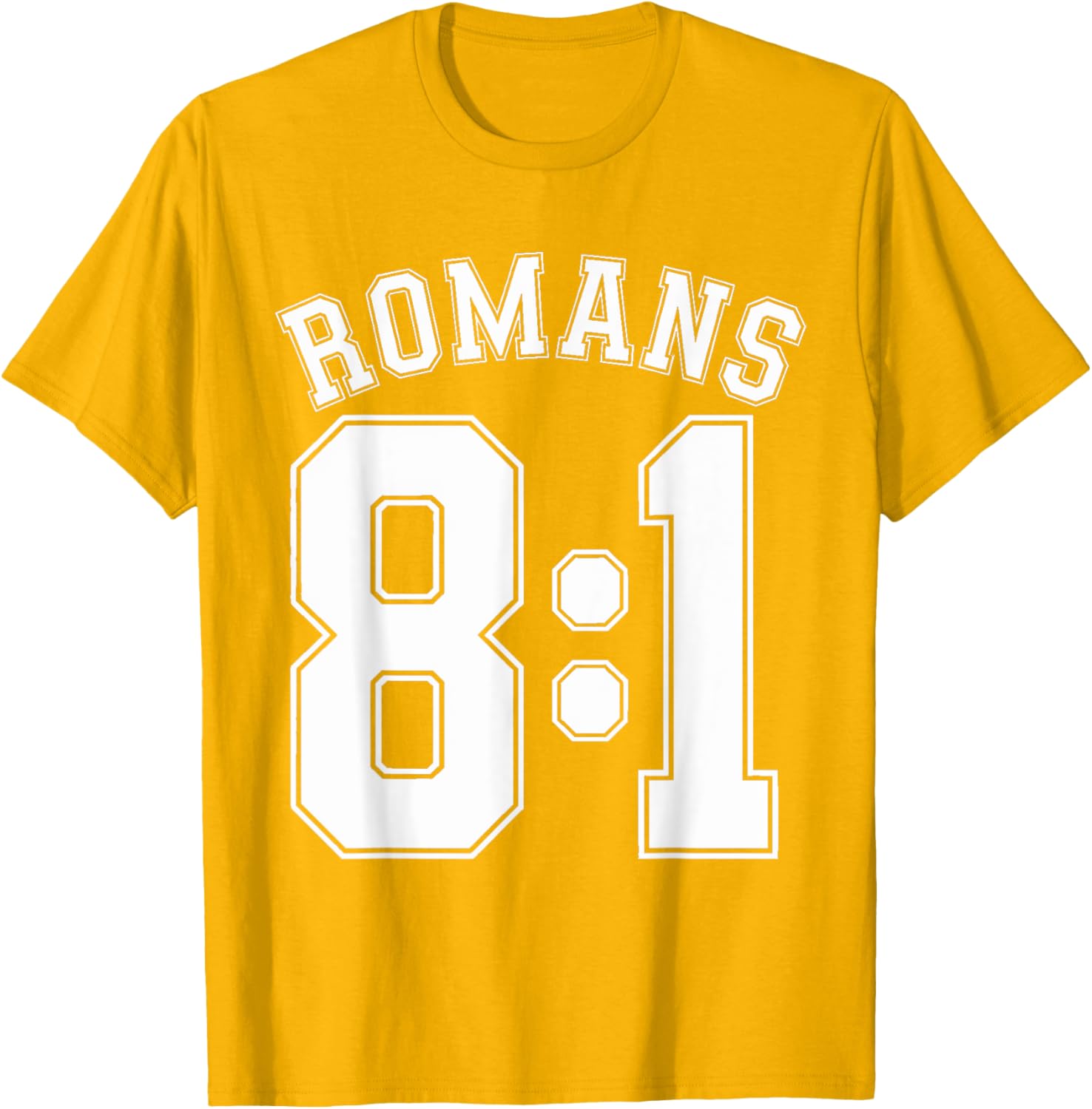 Romans 8:1 Sports Jersey T-Shirt for Christian Motivation and Faith - 2