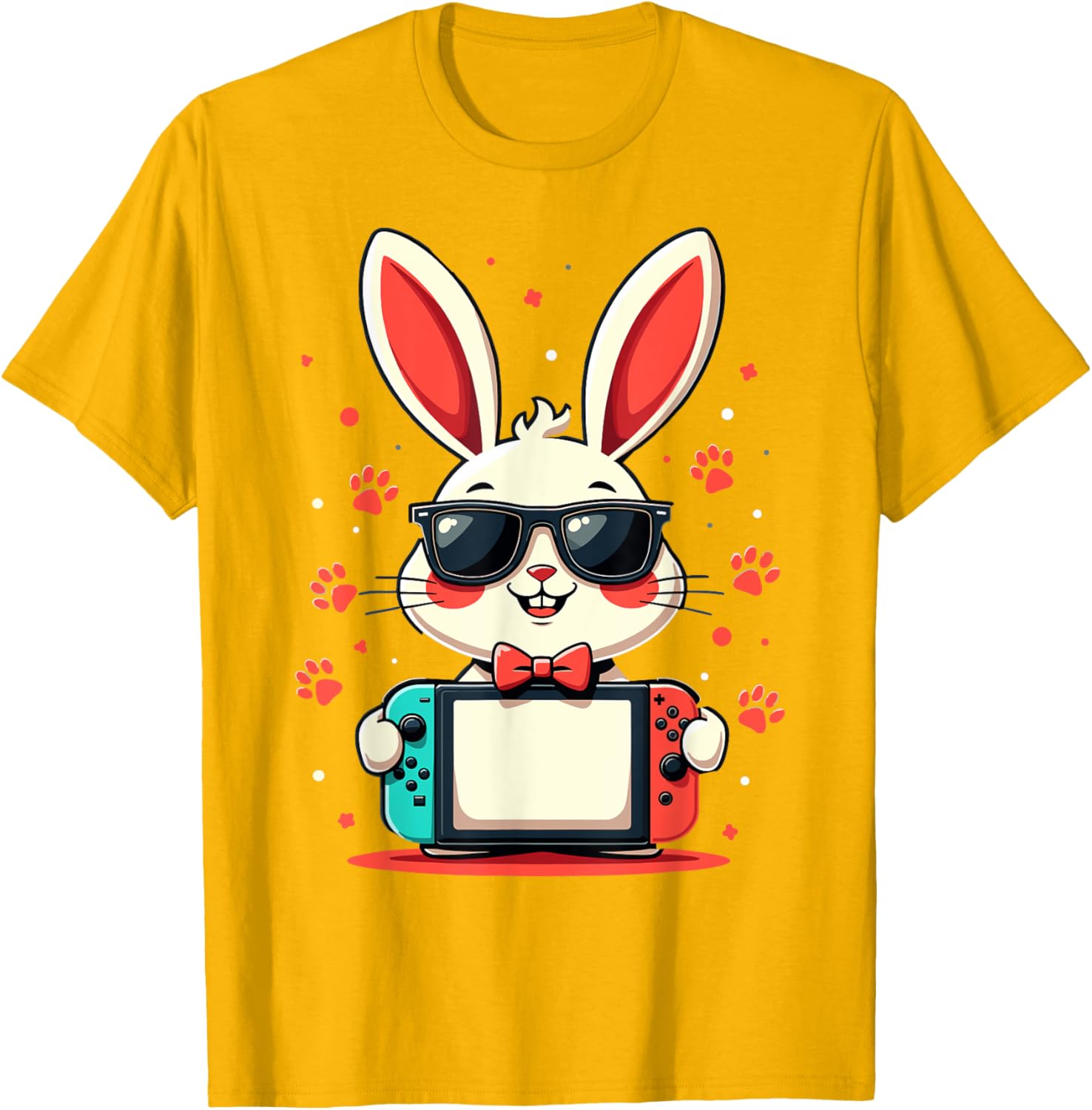 Cute Bunny Gaming Controller T-Shirt for Easter Gamer Boys Gifts - 5