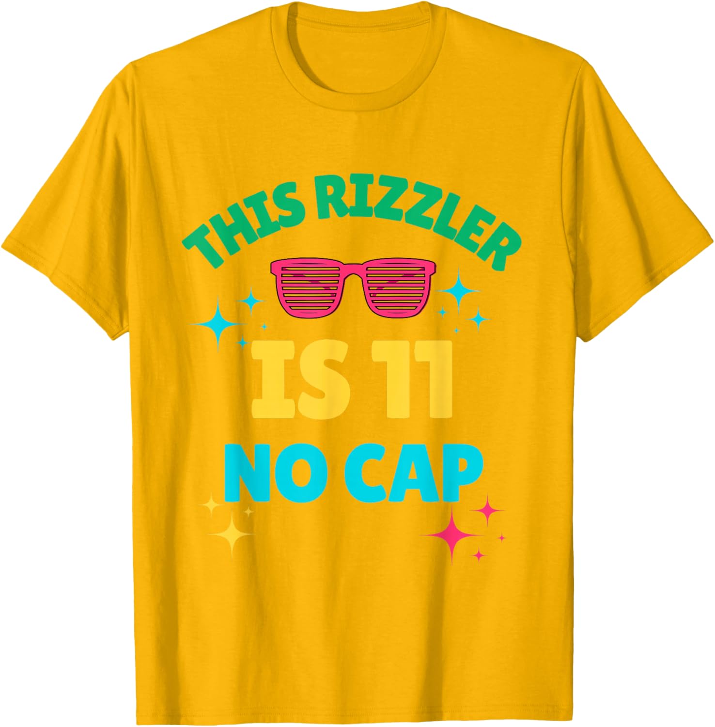 Cool 11th Birthday Rizzler T-Shirt Fun Gift for Boys and Girls - 7