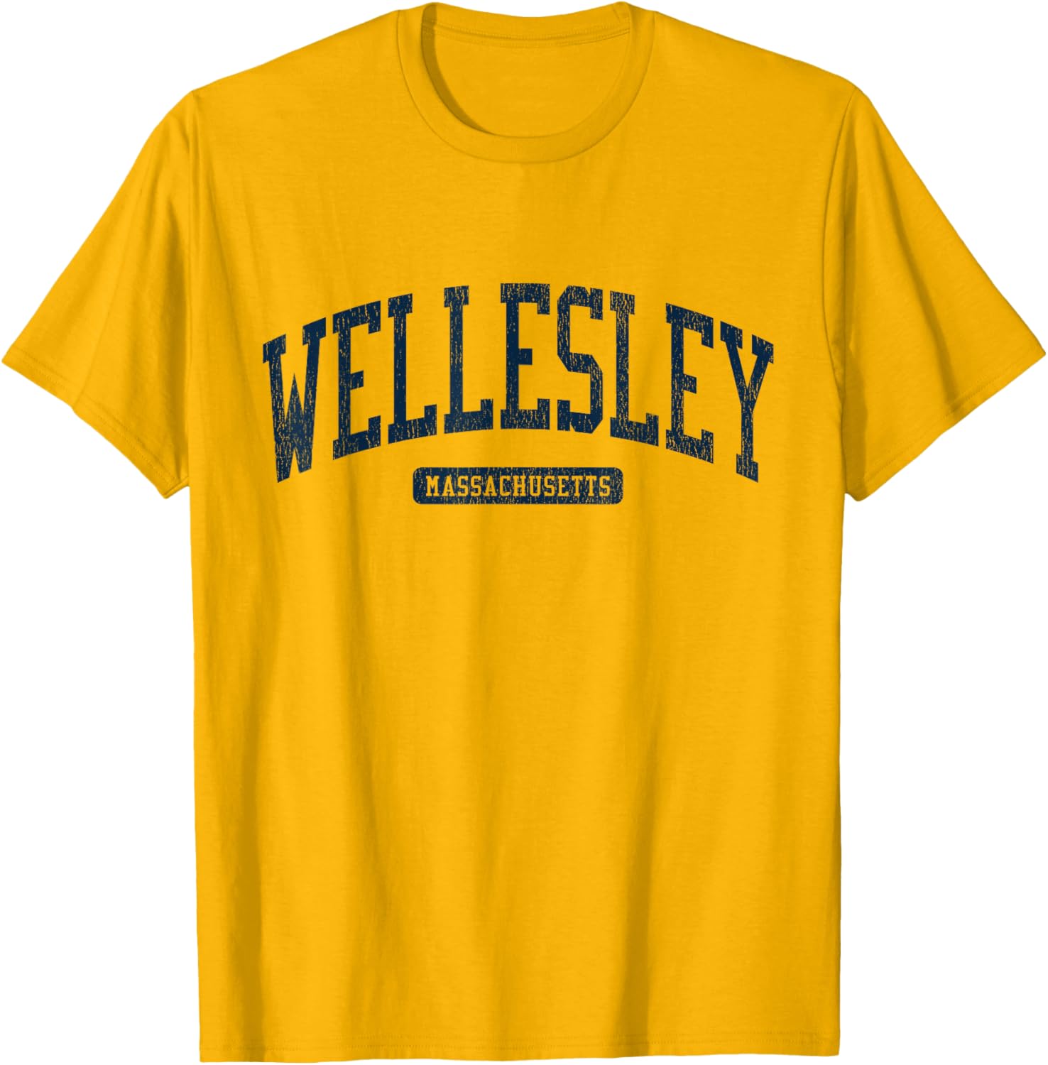 Wellesley MA College Style Blue T-Shirt for Students and Alumni - 4