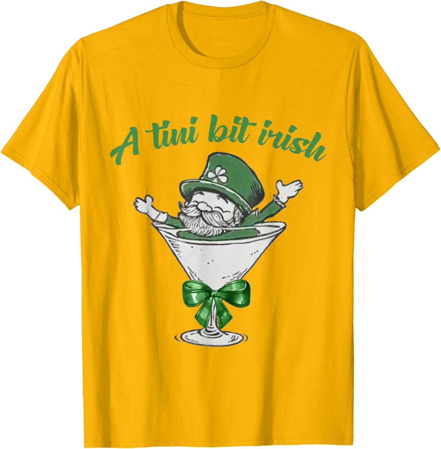 A Tini Bit Irish Leprechaun Martini St Patrick's Day T-Shirt - 27