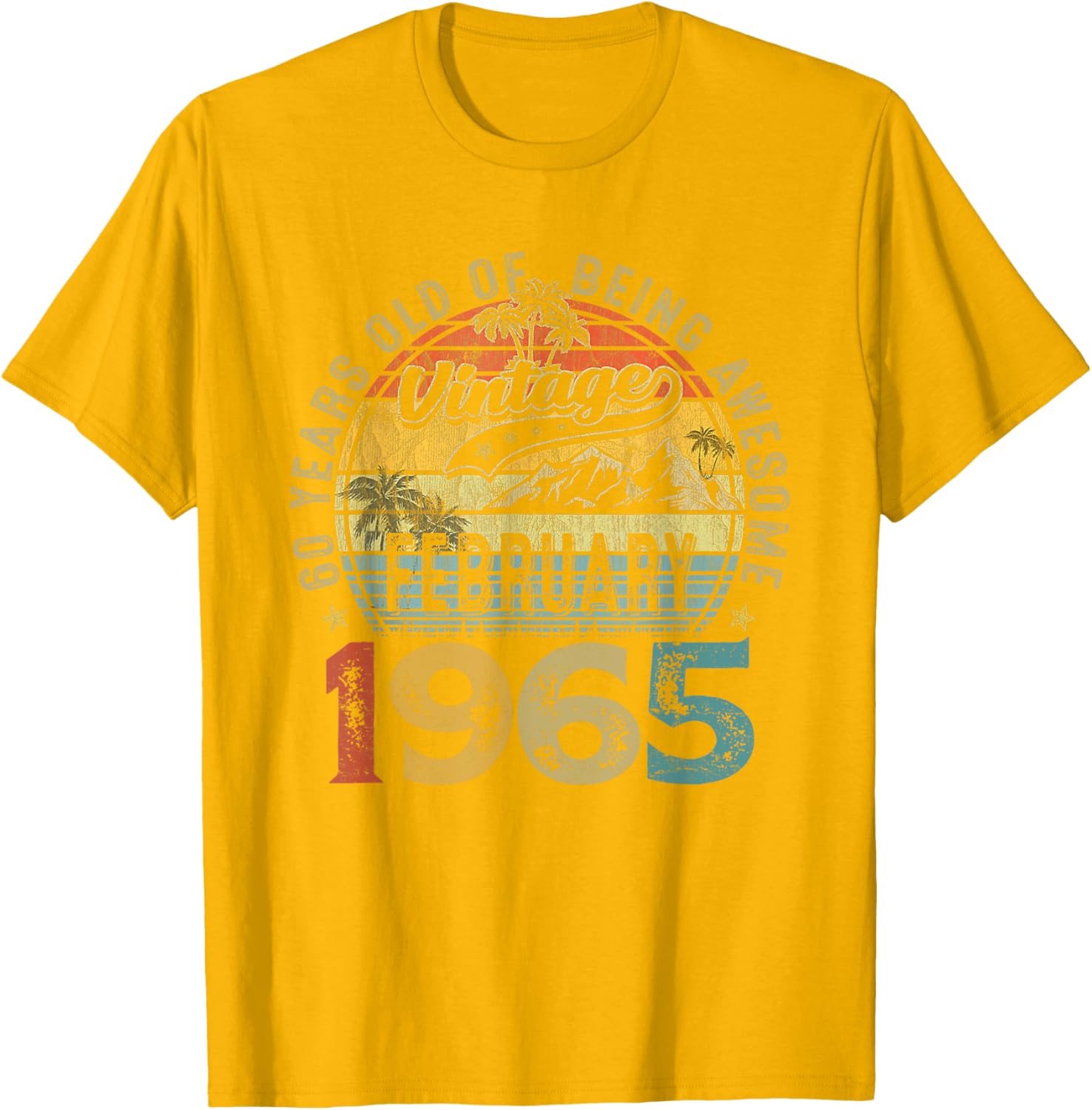 Vintage Retro 60th Birthday T-Shirt for February 1965 Celebration - 22
