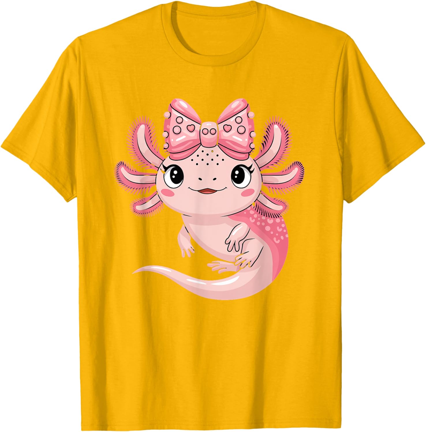 Cute Axolotl Girls Coquette Bow T-Shirt for Axolotl Lovers - 20