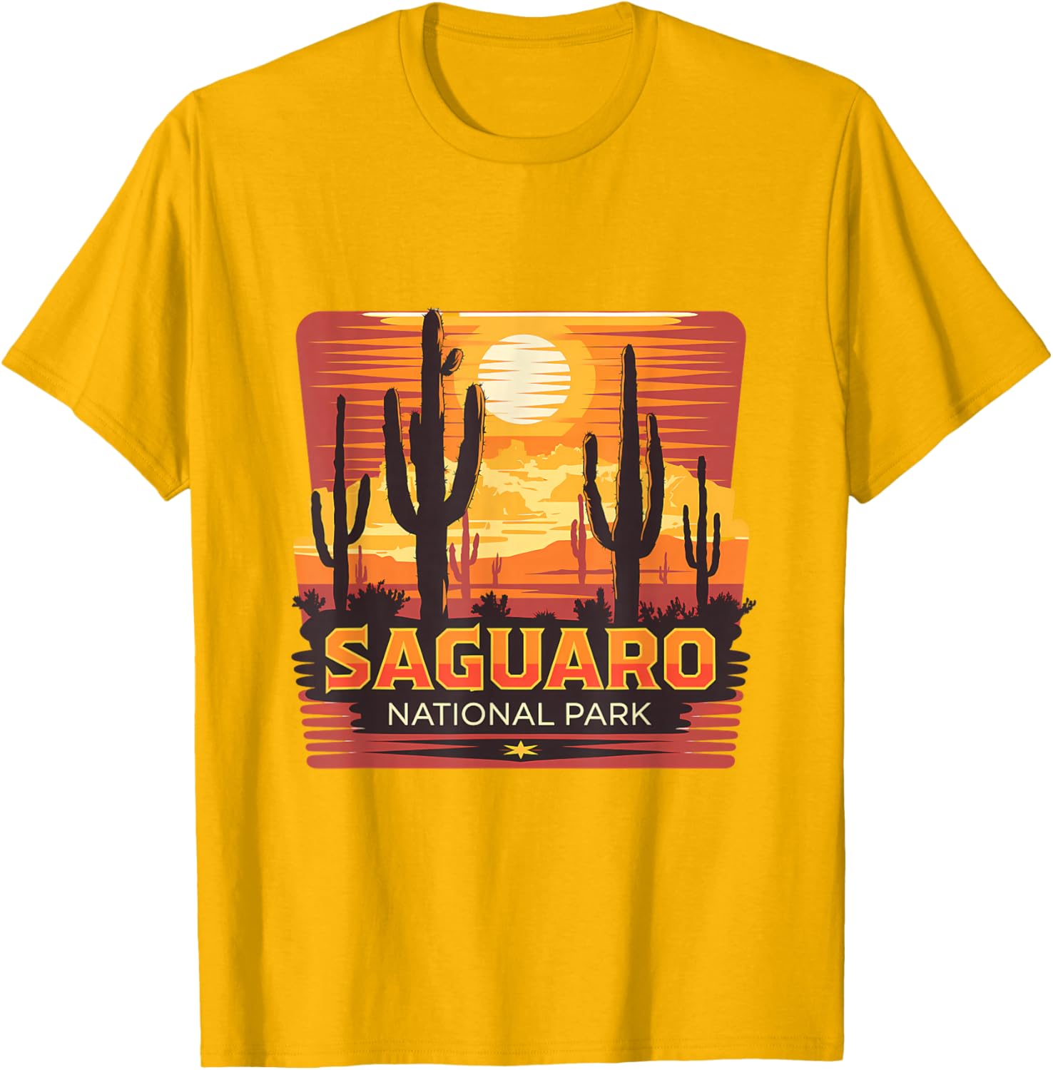 Saguaro National Park Desert Sun Scene T-Shirt for Nature Lovers - 5
