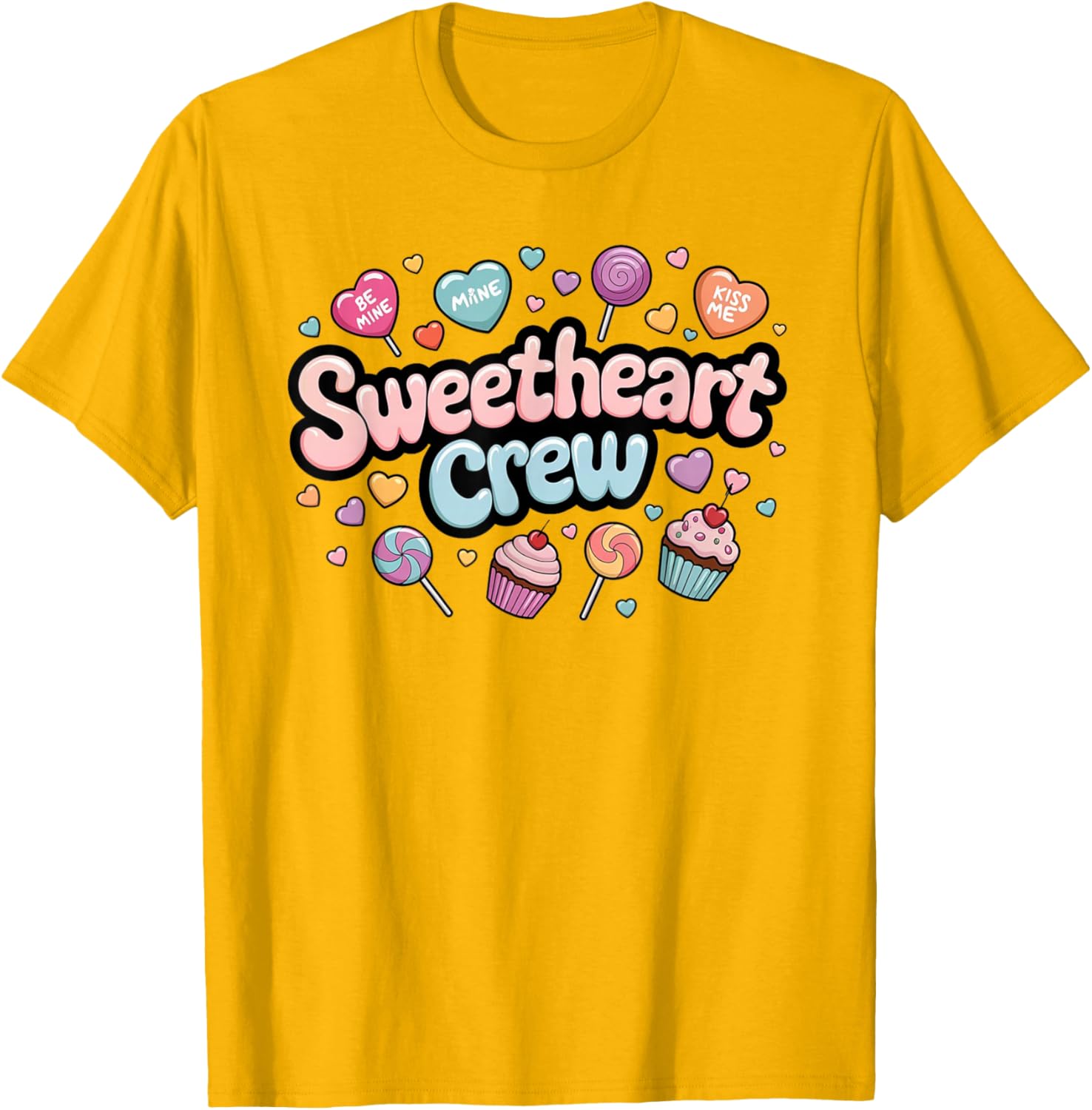 Sweetheart Crew Pastel Candy Cupcake T-Shirt for Fun and Fashion Lovers - 13