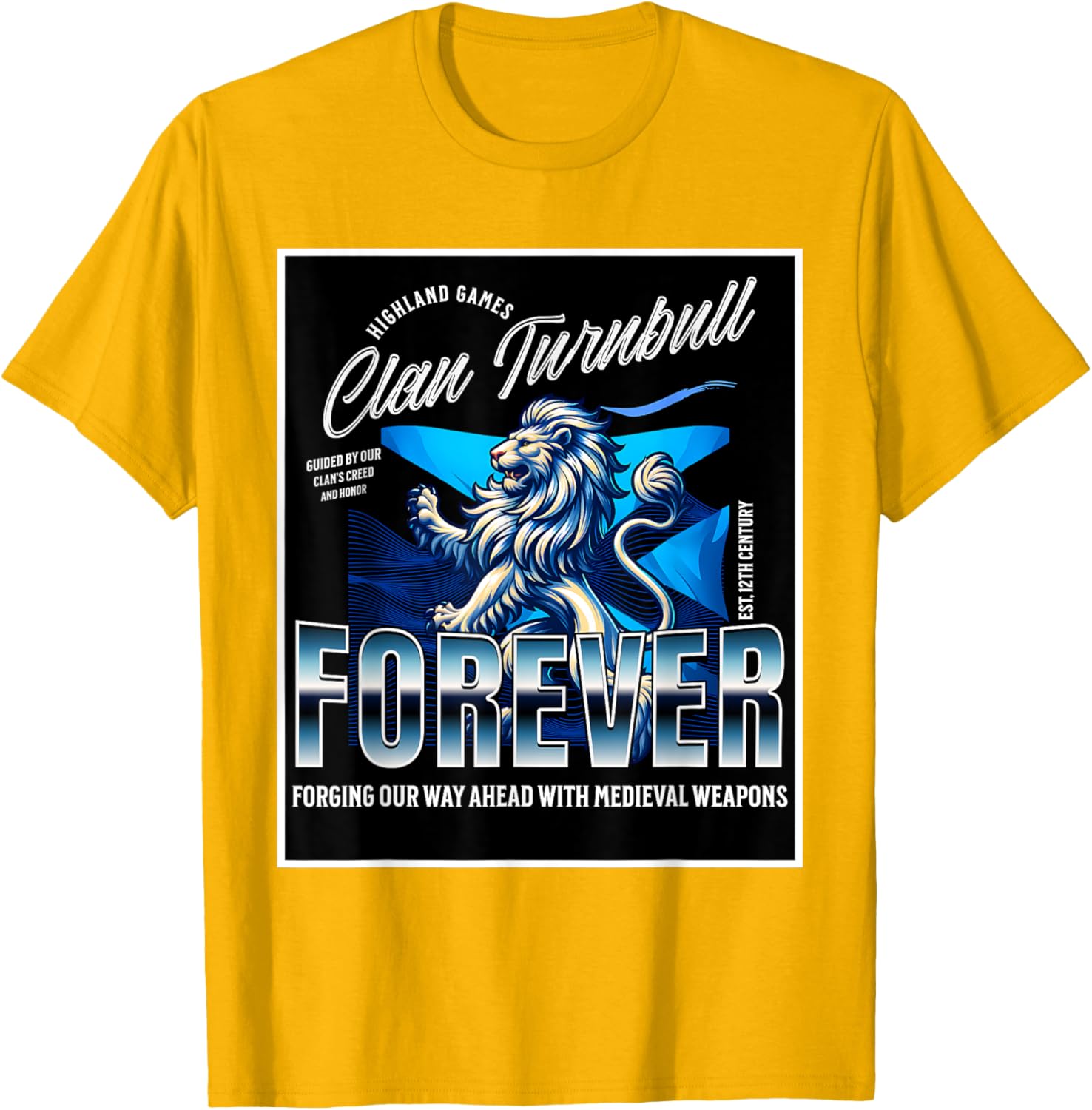 Clan Turnbull Strength and Honor Lion Roots T-Shirt for Family Pride - 29