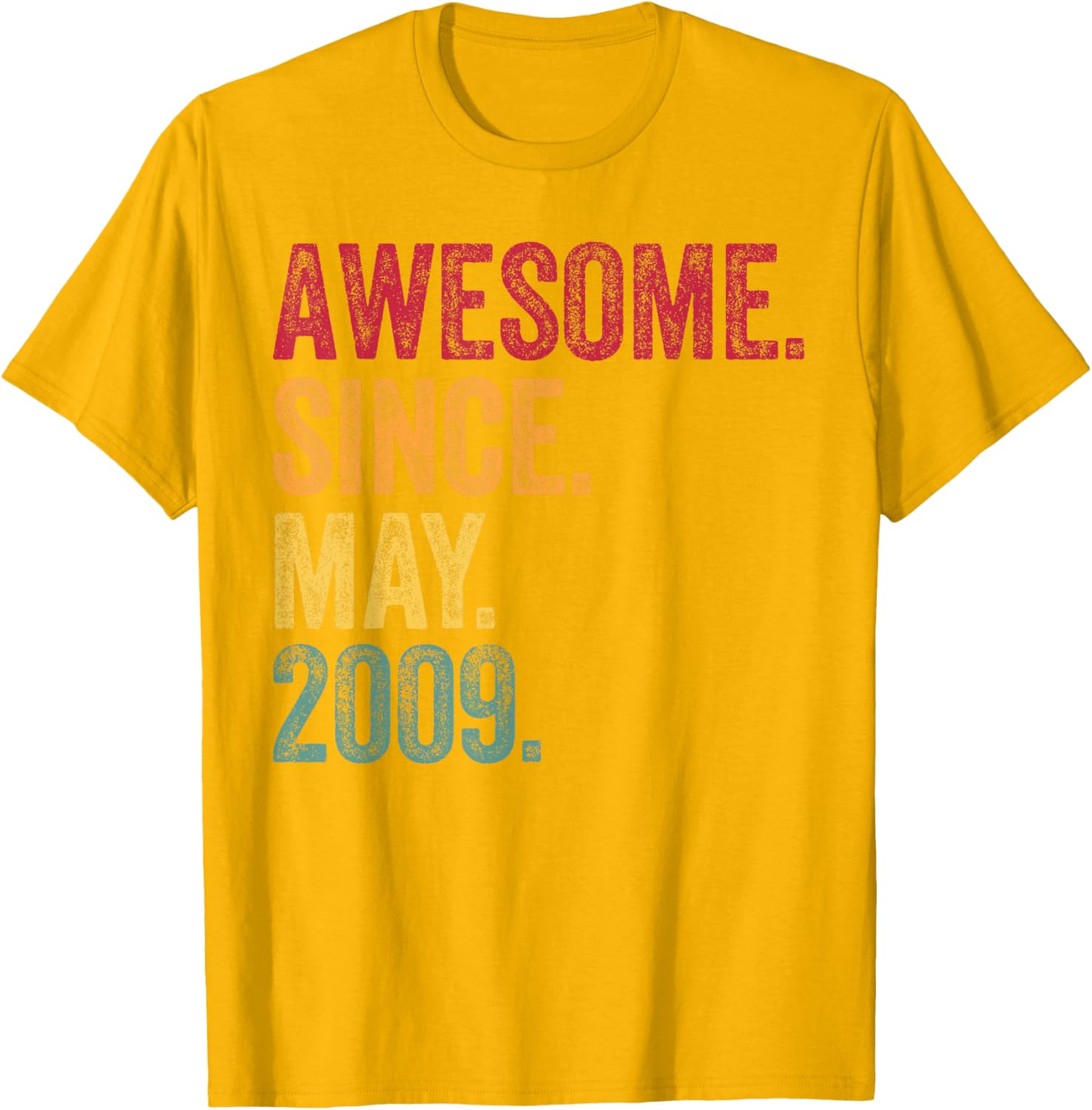 Vintage 16th Birthday T-Shirt Awesome Since May 2009 Gift Idea - 15
