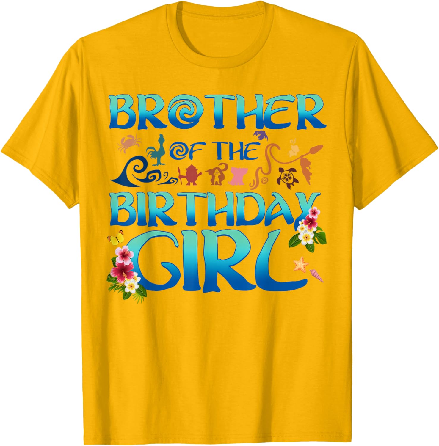 Brother of the Birthday Girl Cute Oceania Adventure Family T-Shirt - 4