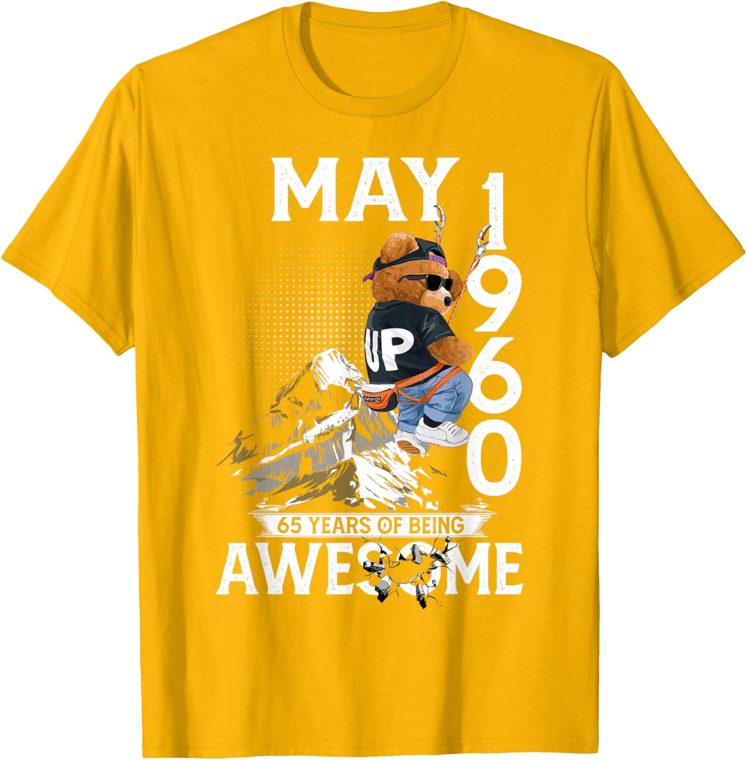 65th Birthday Bear Legends T-Shirt for Men May 1960 Vintage Style - 19