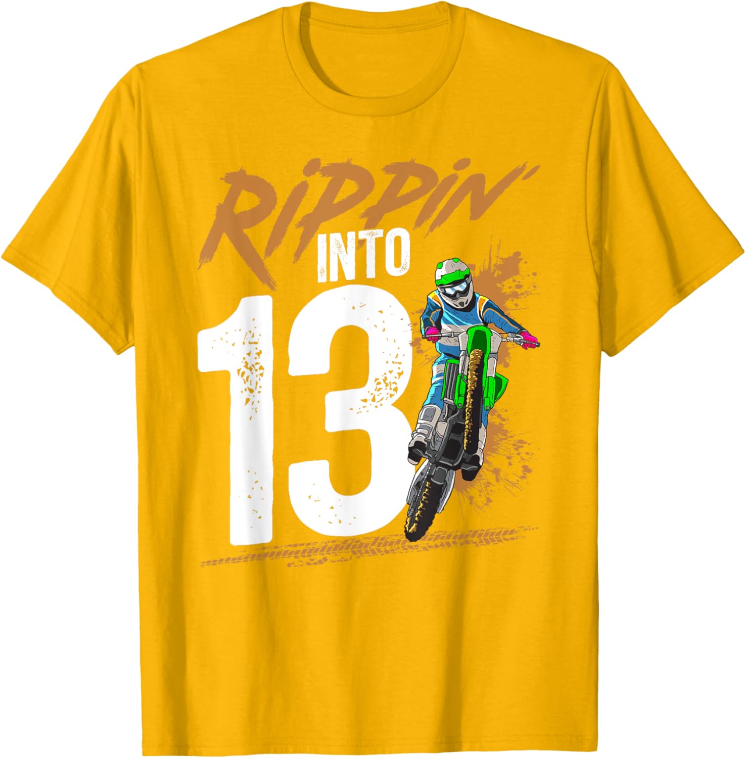 Cool 13th Dirt Bike Birthday Party T-Shirt for Young Bikers - 2