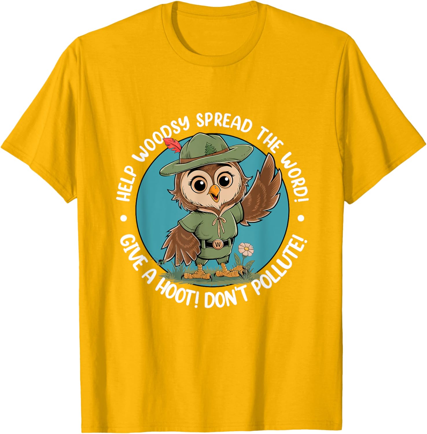 Woodsy Owl Give A Hoot Don't Pollute Vintage Retro T-Shirt for Nature Lovers - 9