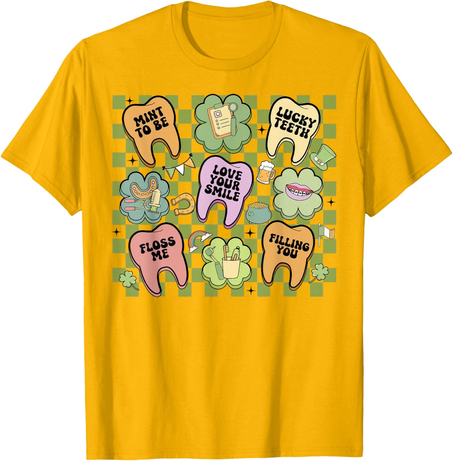Retro Irish Dentist T-Shirt for St Patrick's Day Dental Squad Fun - 23