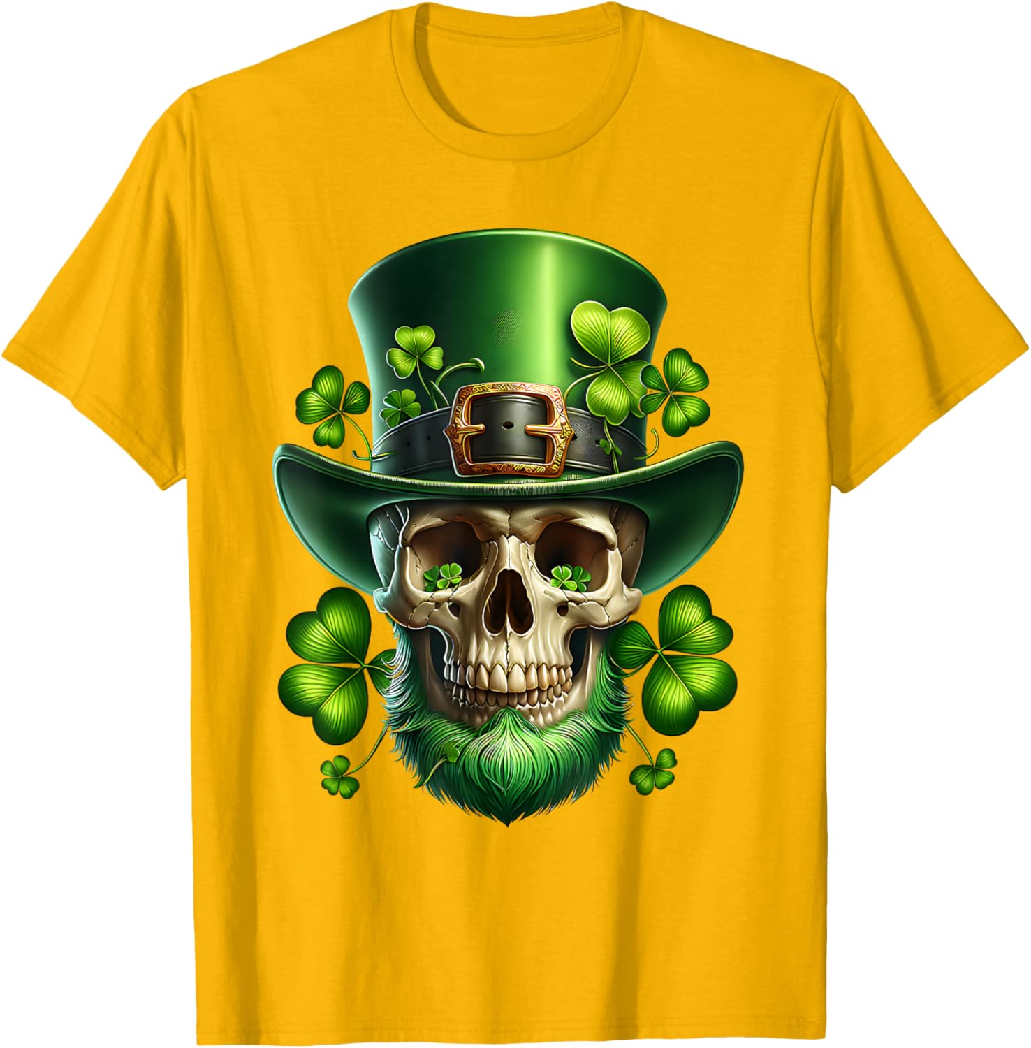 Saint Patrick's Day Sugar Skull T-Shirt for Festive Celebrations - 21
