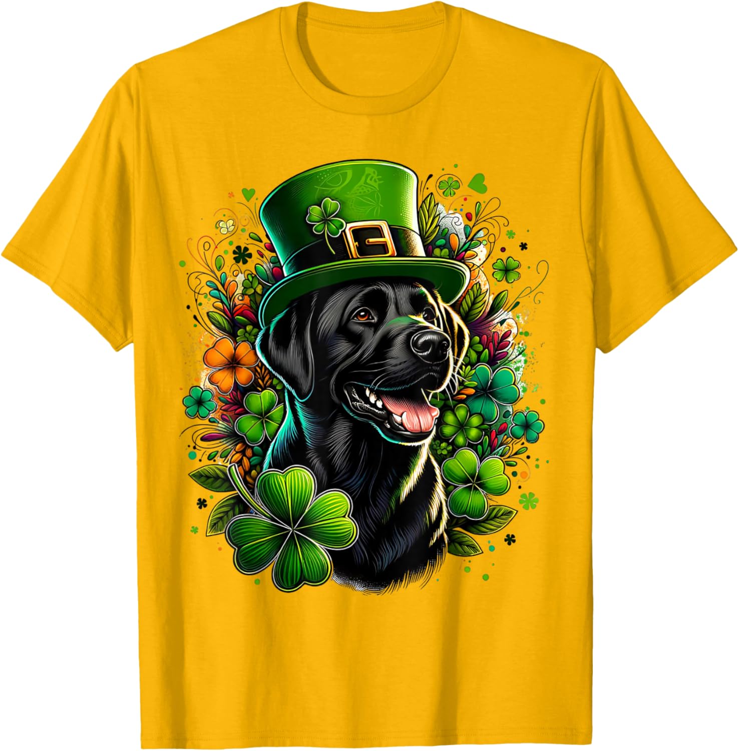 Black Labrador Retriever St Patricks Day T-Shirt for Family Fun - 10