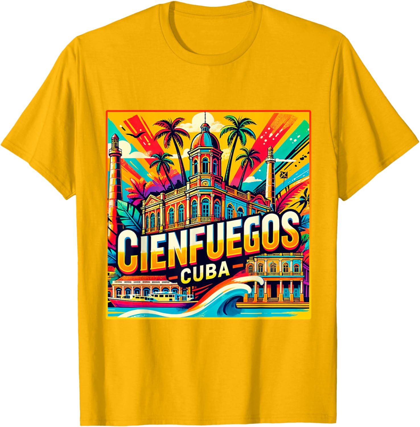 Cienfuegos Cuba Vintage Retro T-Shirt for Family Trips and Adventures - 20