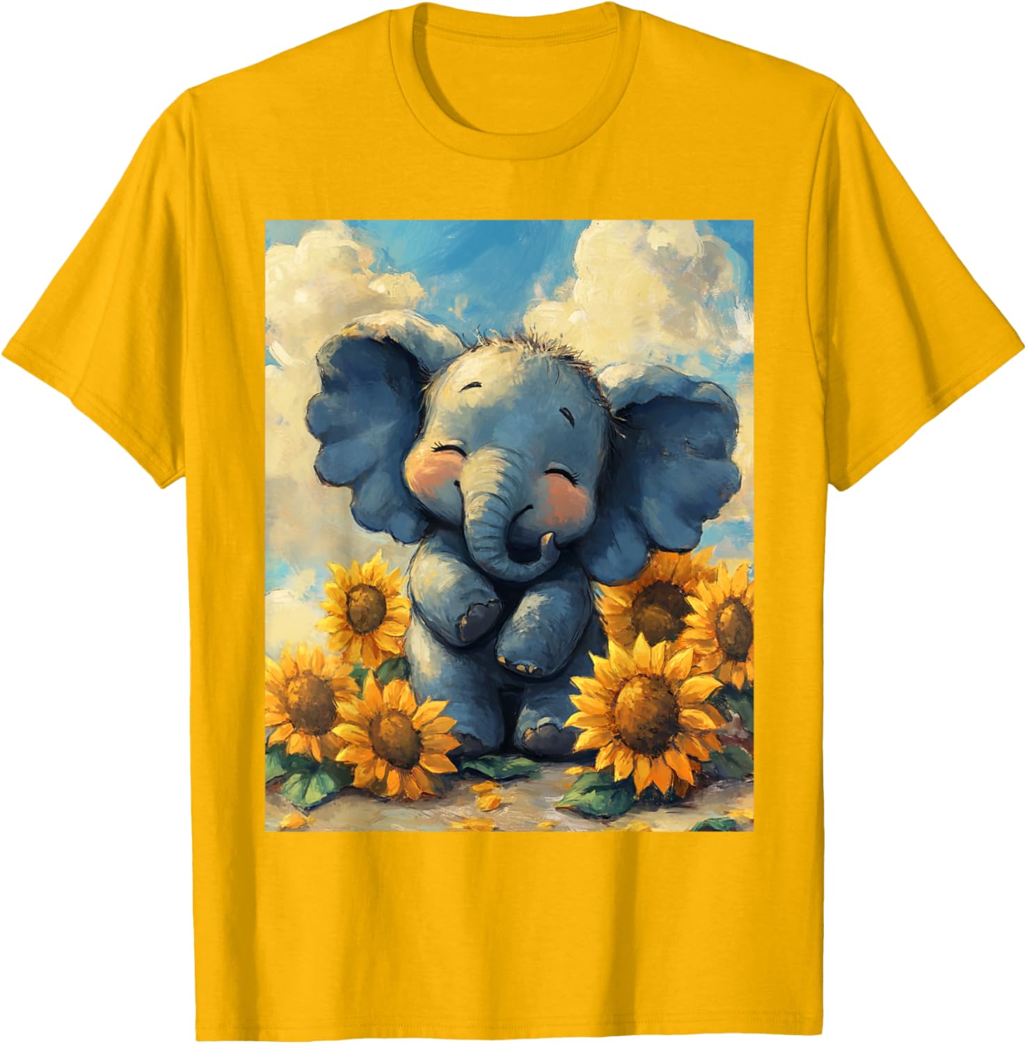 Adorable Sunflower Elephant T-Shirt for Kids - Perfect for Boys and Girls - 4