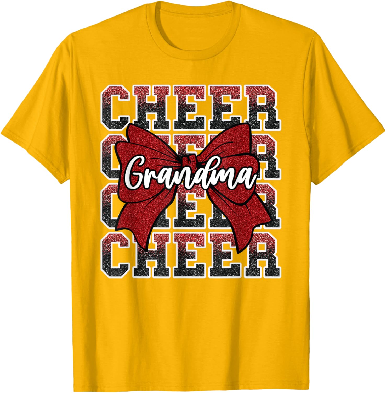 Cheer G-Ma Grandma Cheerleader Red T-Shirt for Cheer Fans and Family - 5