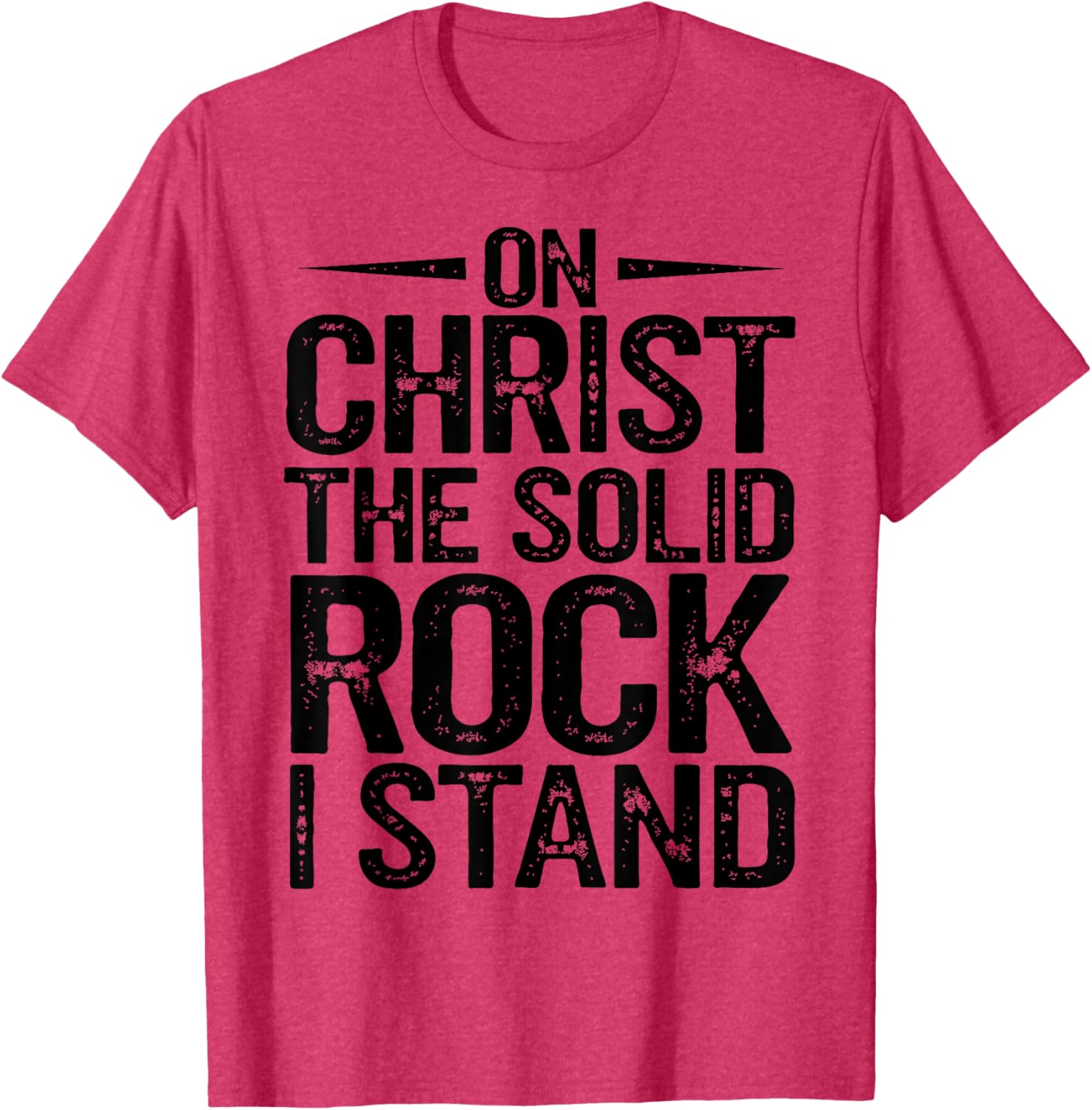 Christian Hymn T-Shirt On Christ the Solid Rock I Stand - Faith Apparel - 3