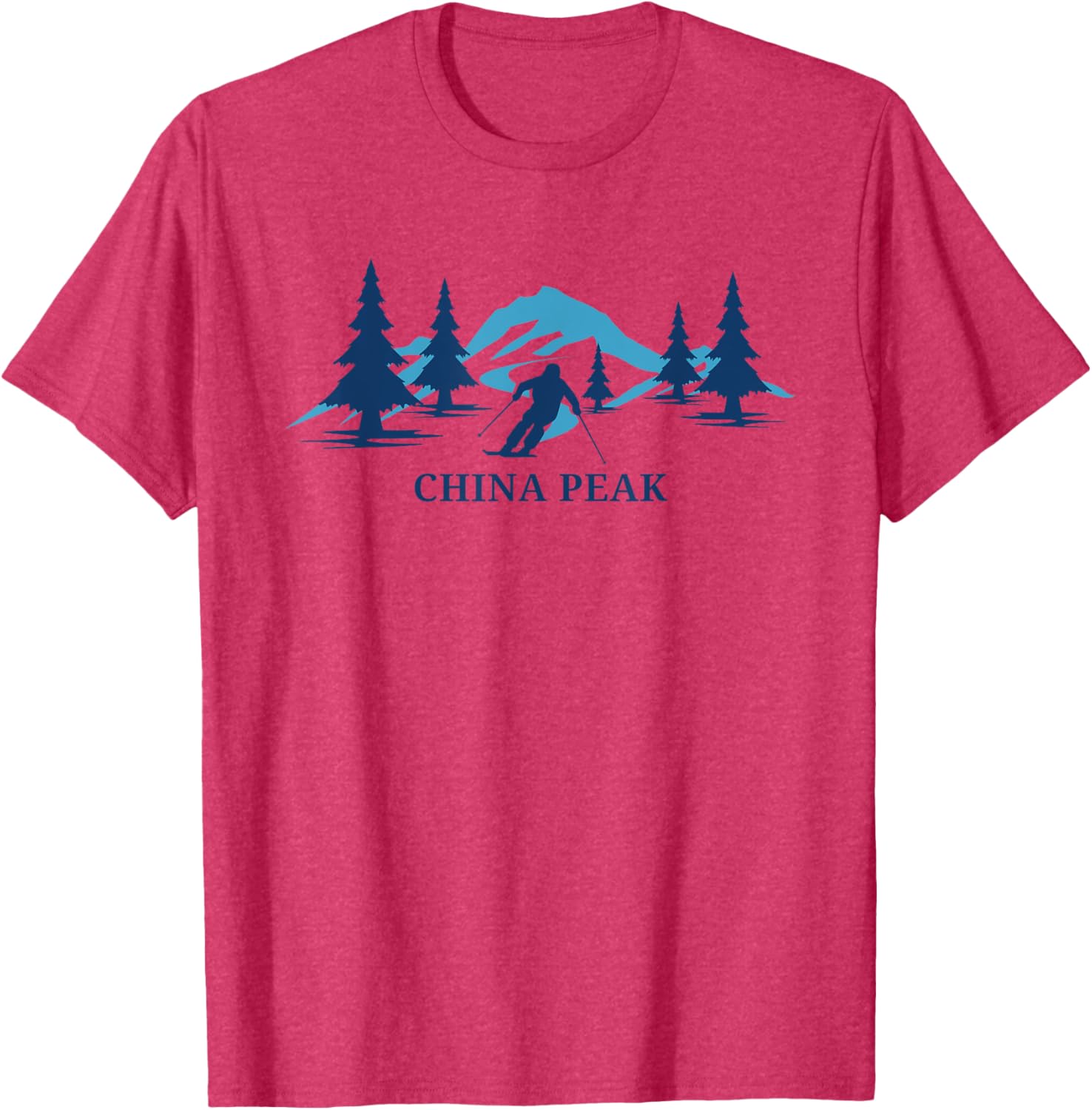 China Peak Ski Resort Skier T-Shirt for Passionate Ski Lovers - 1