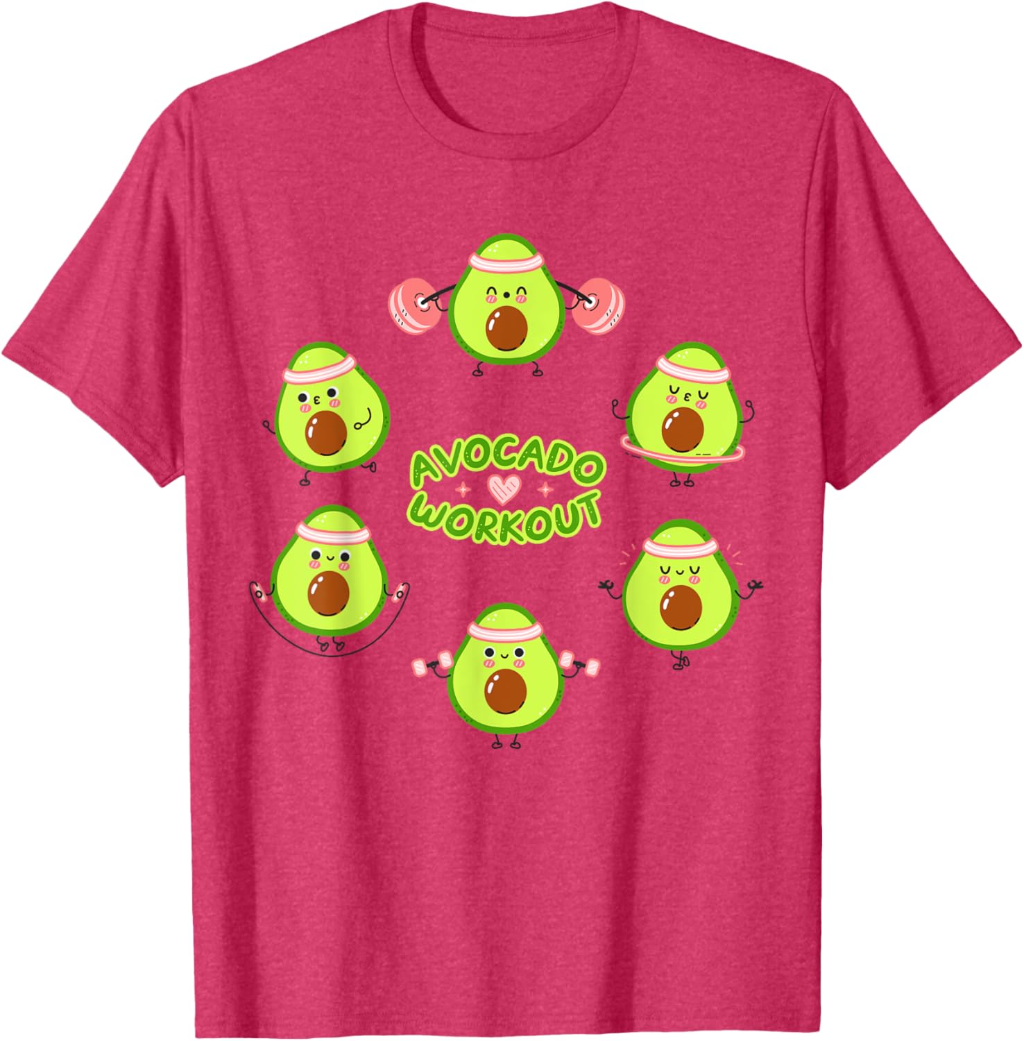 Avocado Workout Guacamole T-Shirt for Vegan Mexican Food Lovers - 25