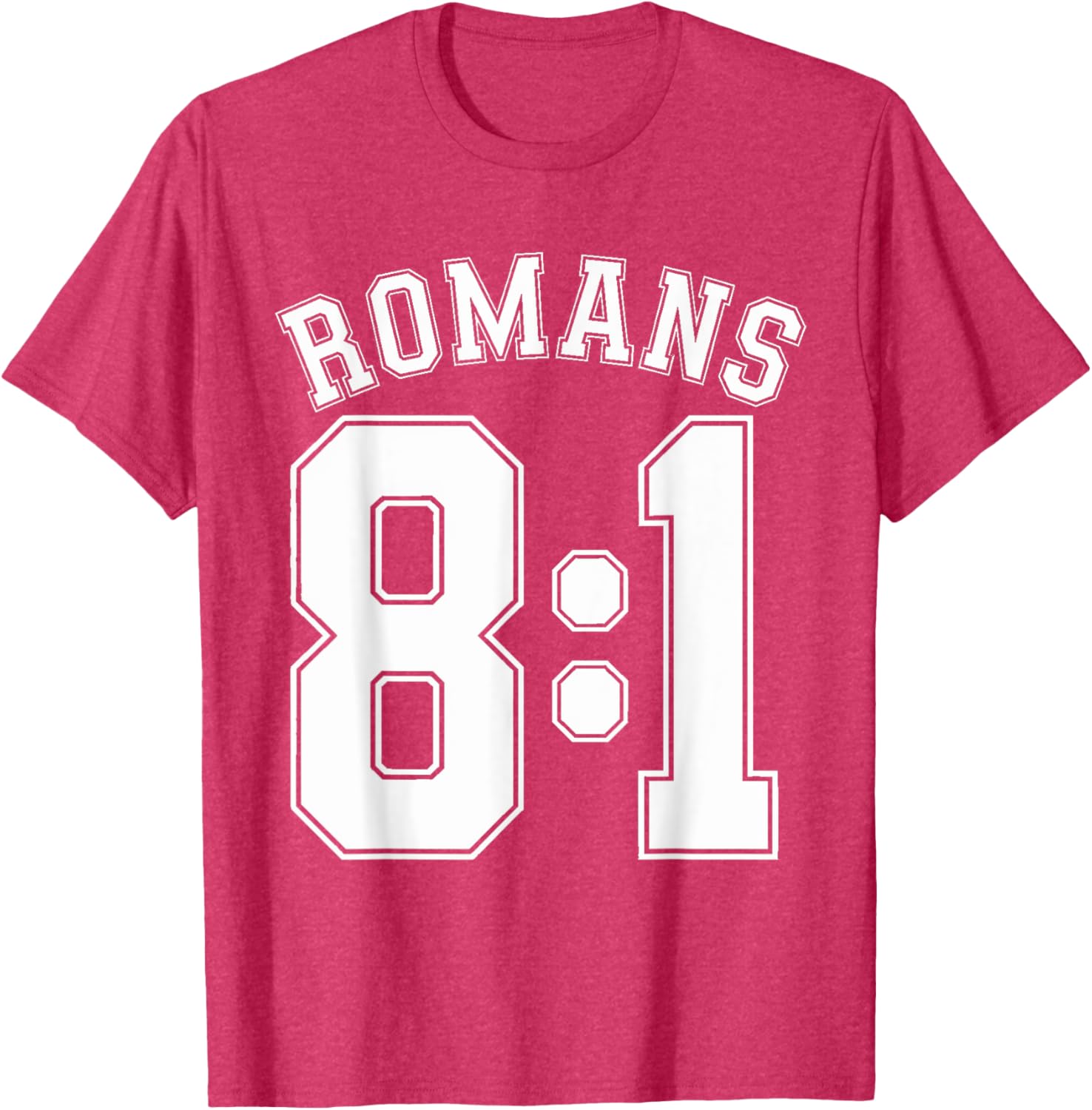Romans 8:1 Sports Jersey T-Shirt for Christian Motivation and Faith - 23