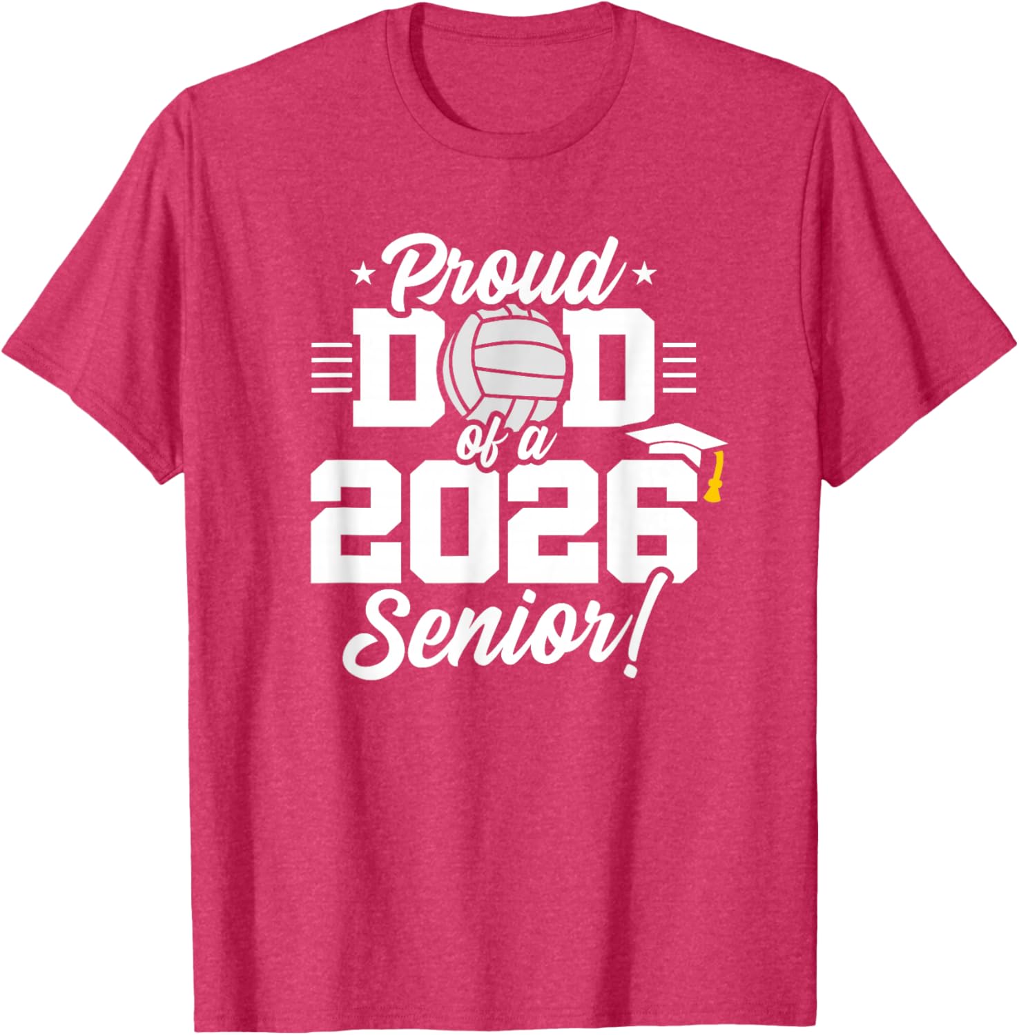 Class of 2026 Volleyball Dad Senior Year T-Shirt for Proud Parents - 20