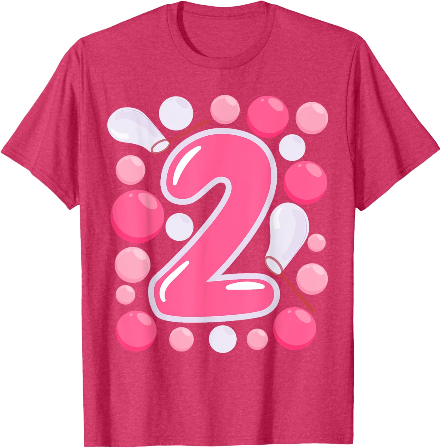 Adorable Girls 2nd Bubble Birthday Party T-Shirt for Kids Celebrations - 7