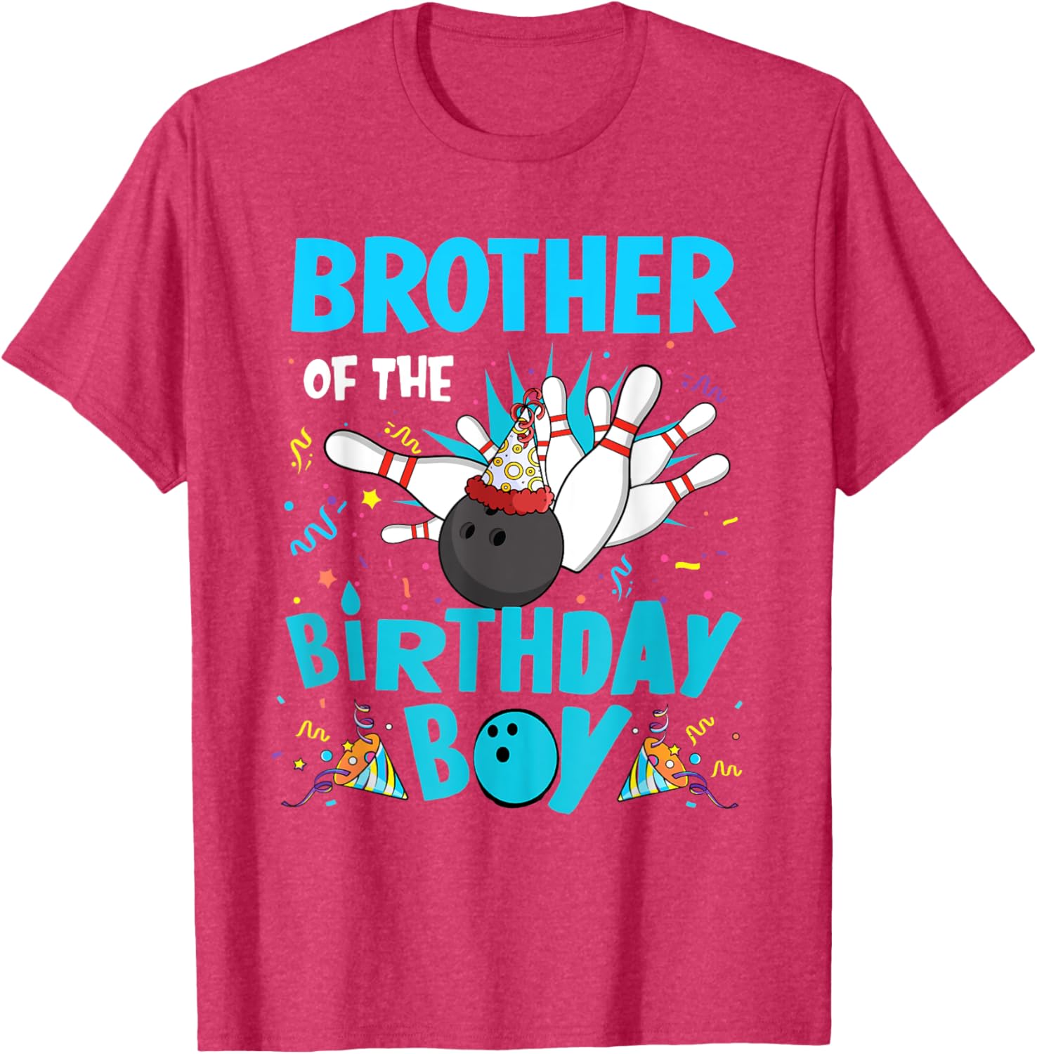 Brother Of The Birthday Boy Bowling Family Matching T-Shirt for Fun Celebrations - 24