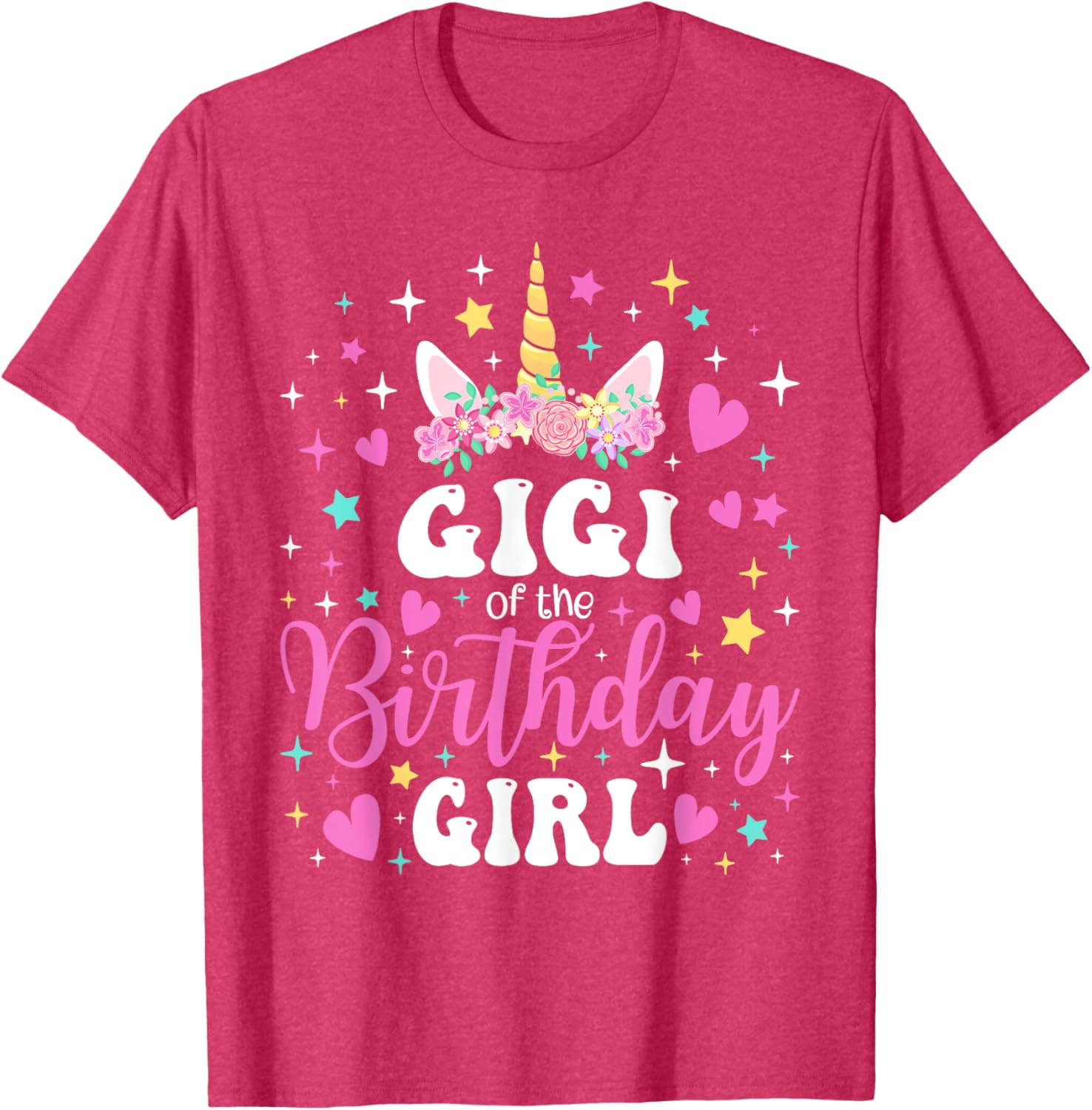 Unicorn Gigi Birthday Girl Family Matching Party Tee for Kids and Adults - 7