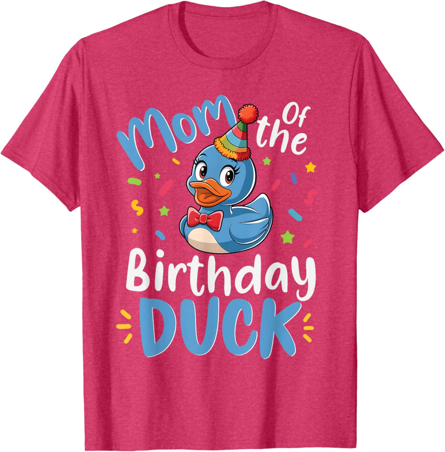 Blue Birthday Duck Family Matching T-Shirt for Mom and Kids - 10