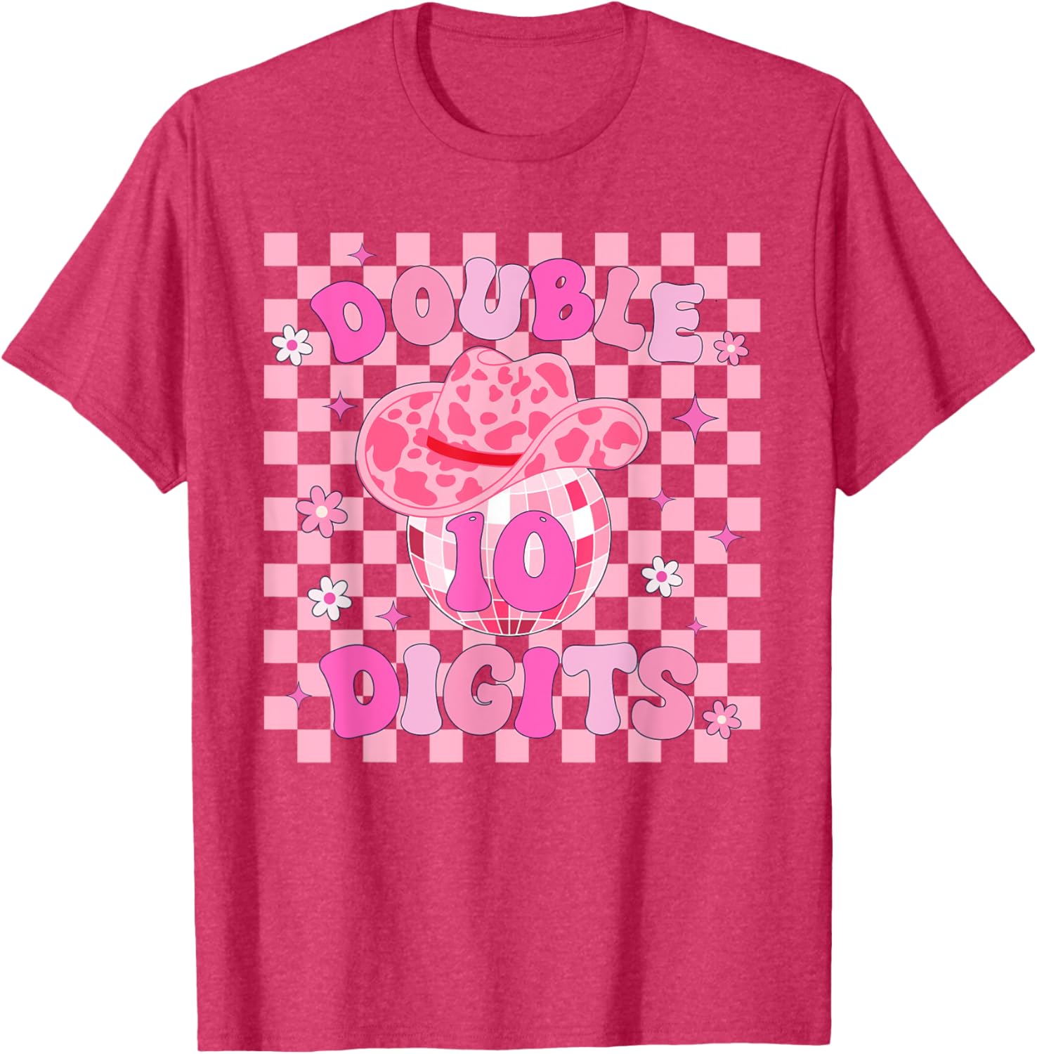 10th Birthday Rodeo Cowgirl T-Shirt for Girls - Fun Double Digits Tees - 9