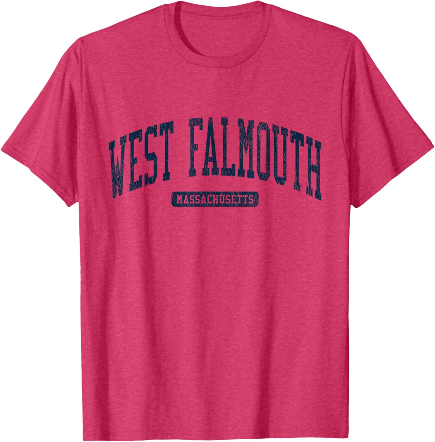 West Falmouth MA College University Stylish Blue T-Shirt for Casual Wear - 6