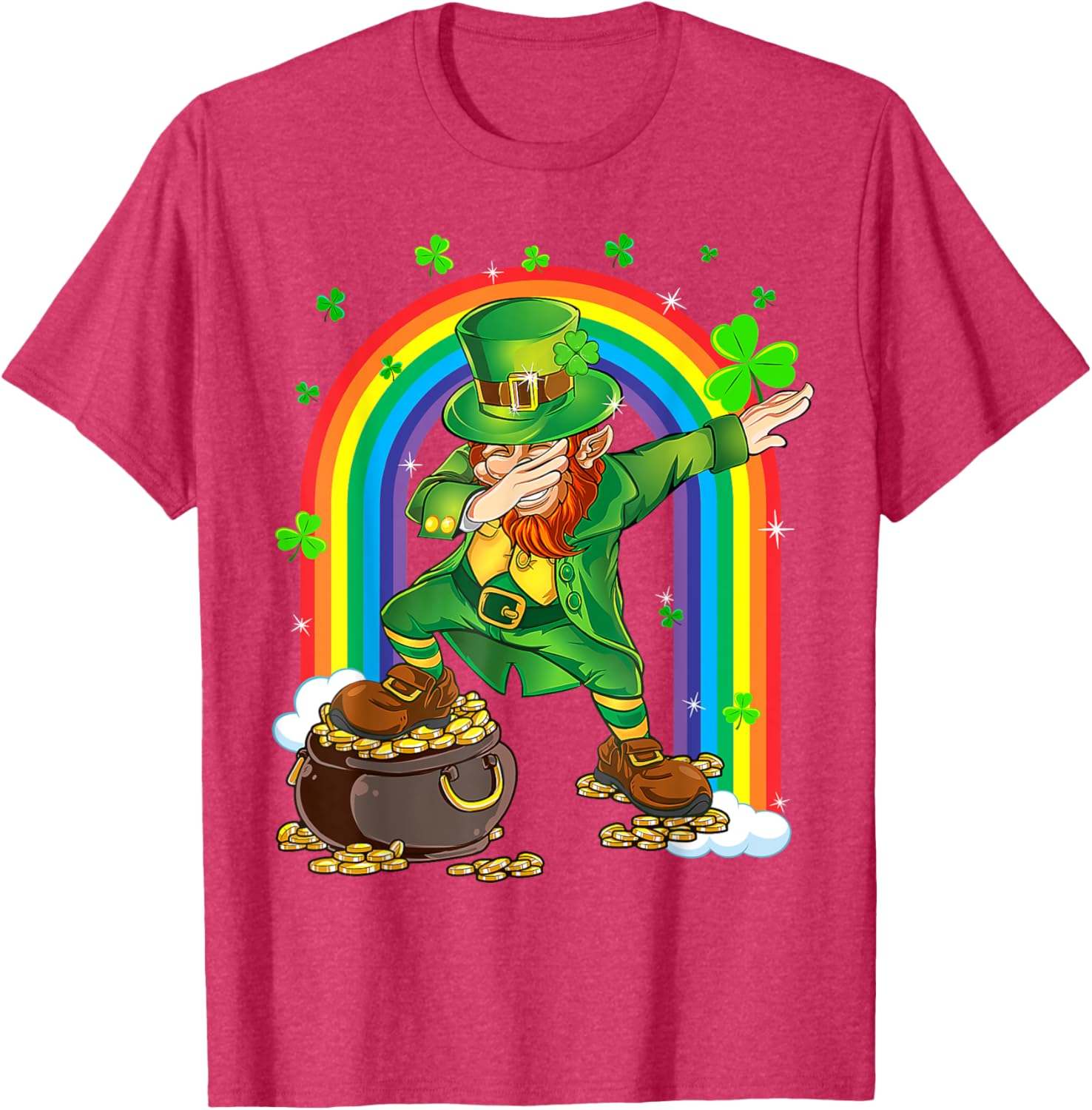 Cool 2025 St Patrick's Day Dabbing Leprechaun T-Shirt for Kids and Adults - 8