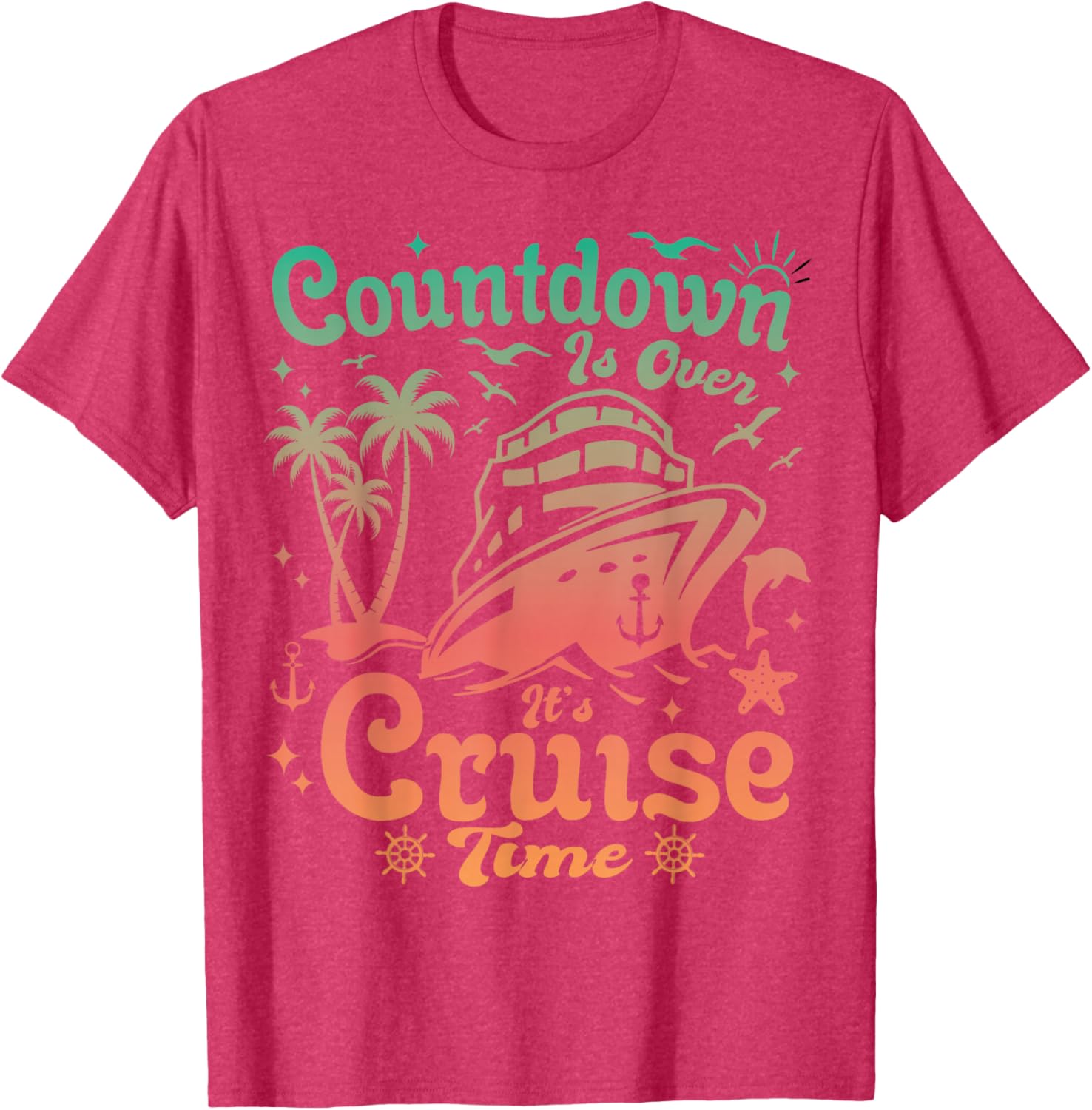Countdown Is Over It's Cruise Time Family Vacation T-Shirt for Fun Trips - 8