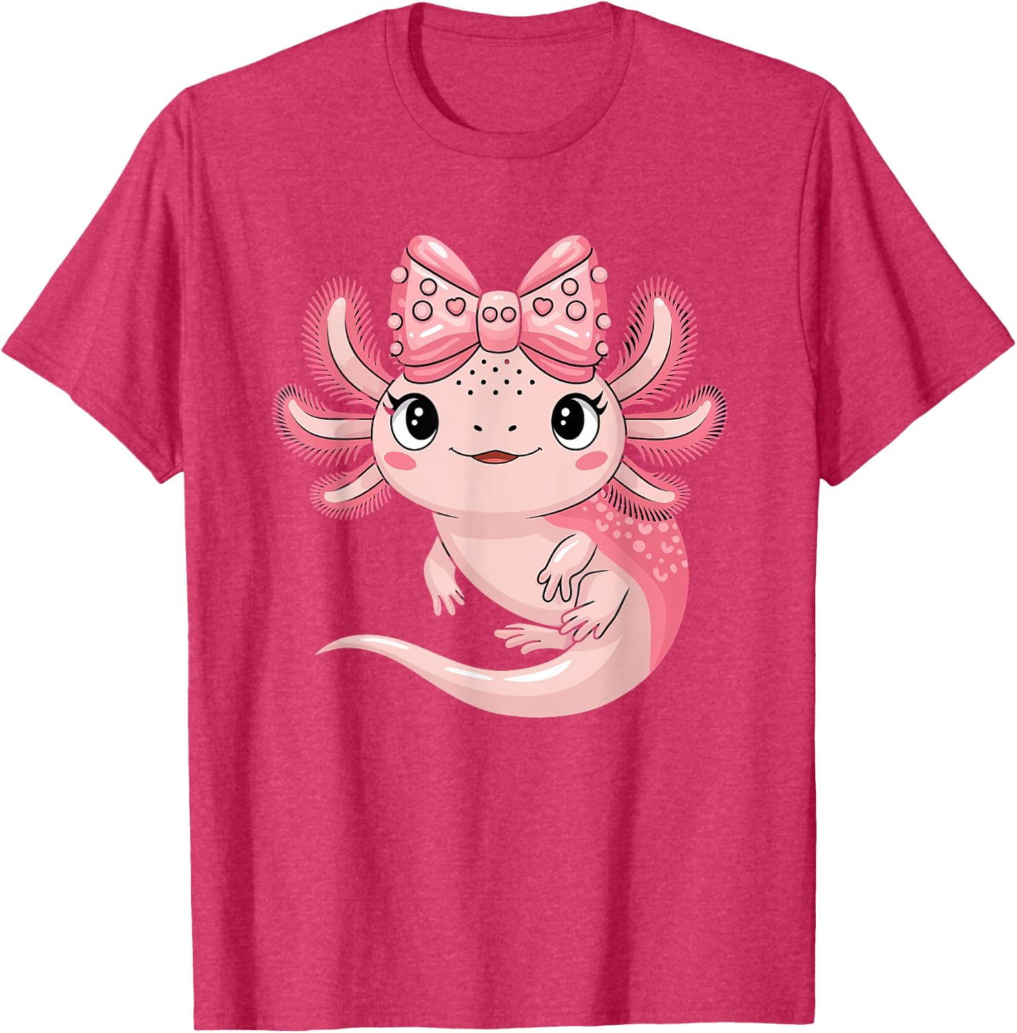 Cute Axolotl Girls Coquette Bow T-Shirt for Axolotl Lovers - 22