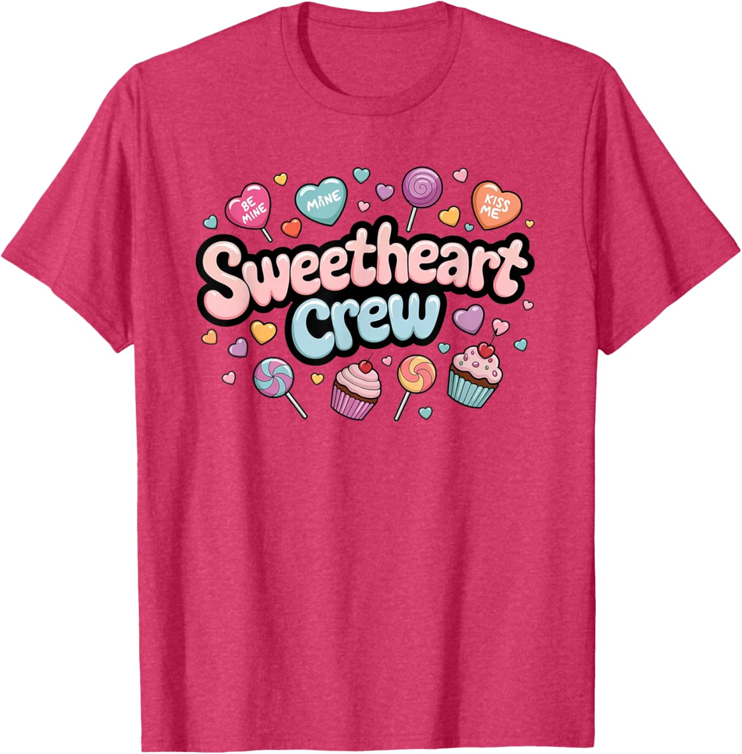 Sweetheart Crew Pastel Candy Cupcake T-Shirt for Fun and Fashion Lovers - 18