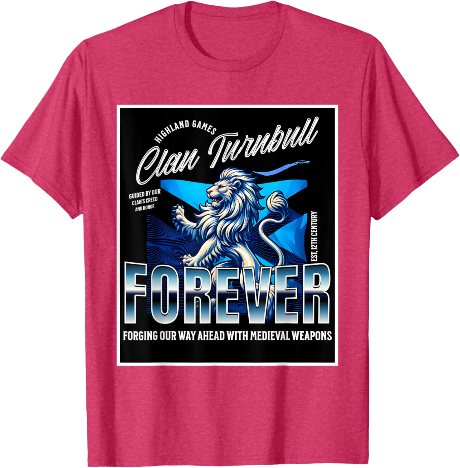 Clan Turnbull Strength and Honor Lion Roots T-Shirt for Family Pride - 7