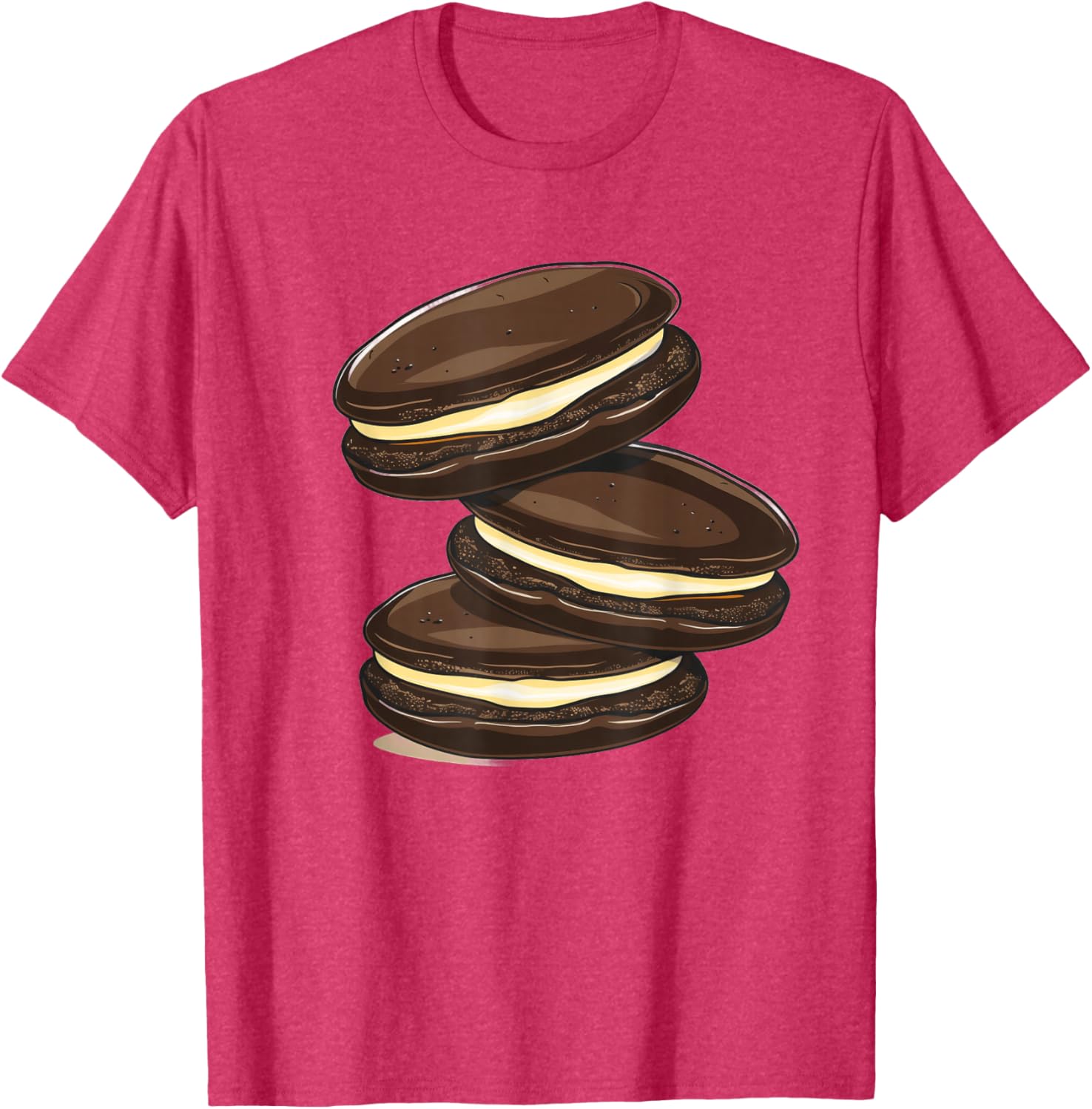 Bold Outline Whoopie Pies T-Shirt for Fun Food Lovers Clothing - 14
