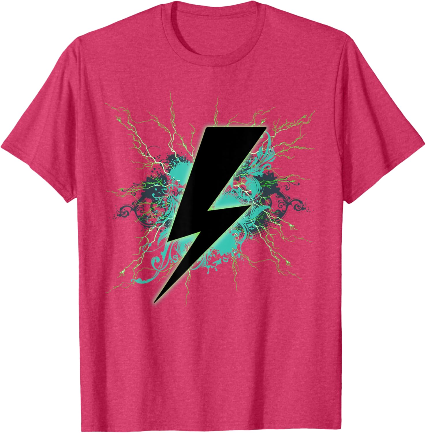 Black Lightning Bolt Green Thunderbolt T-Shirt for Bold Style Lovers - 5