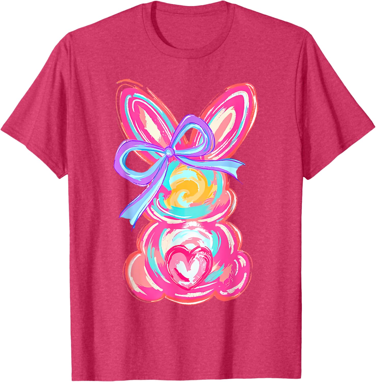 Coquette Bow Bunny Easter Shirt for Women and Girls Fun T-Shirt - 27