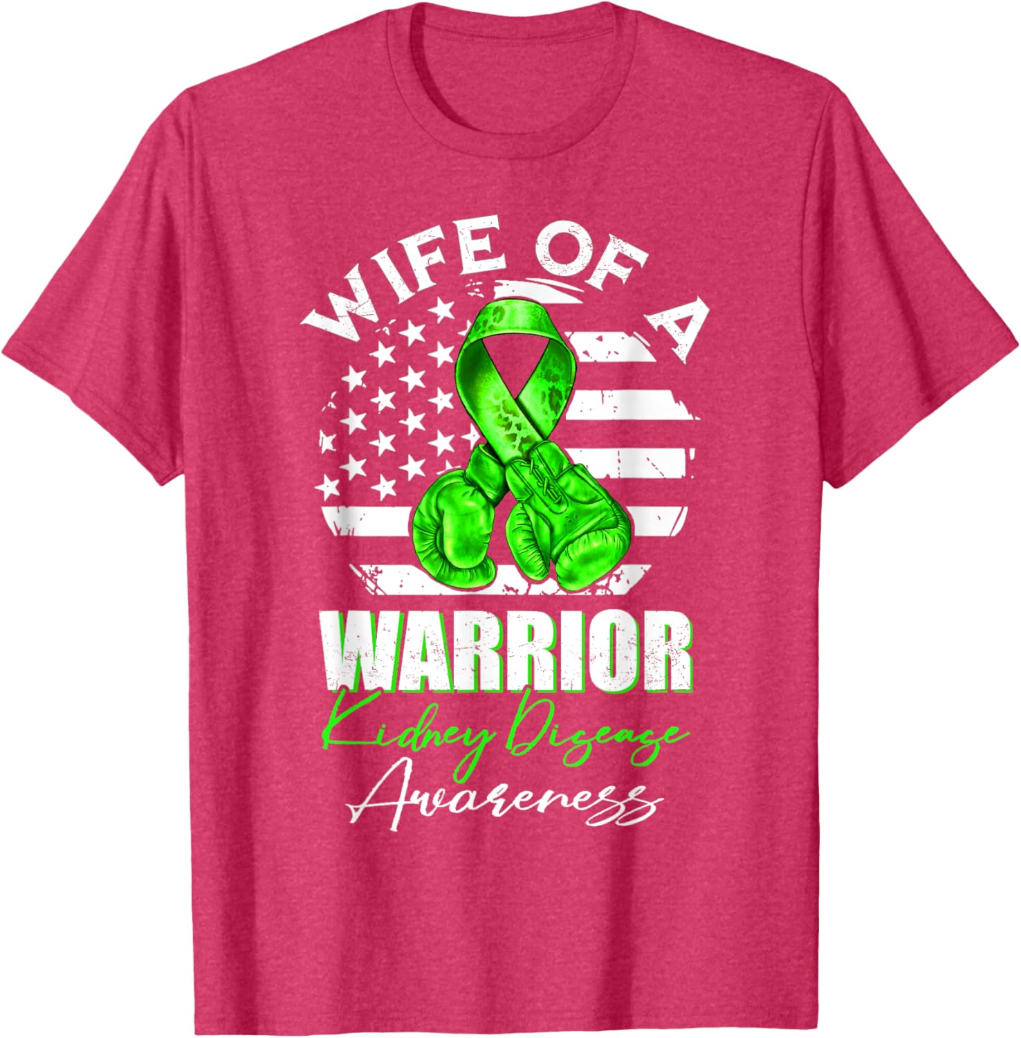 Wife of a Warrior Kidney Disease Awareness T-Shirt for Supportive Spouses - 7