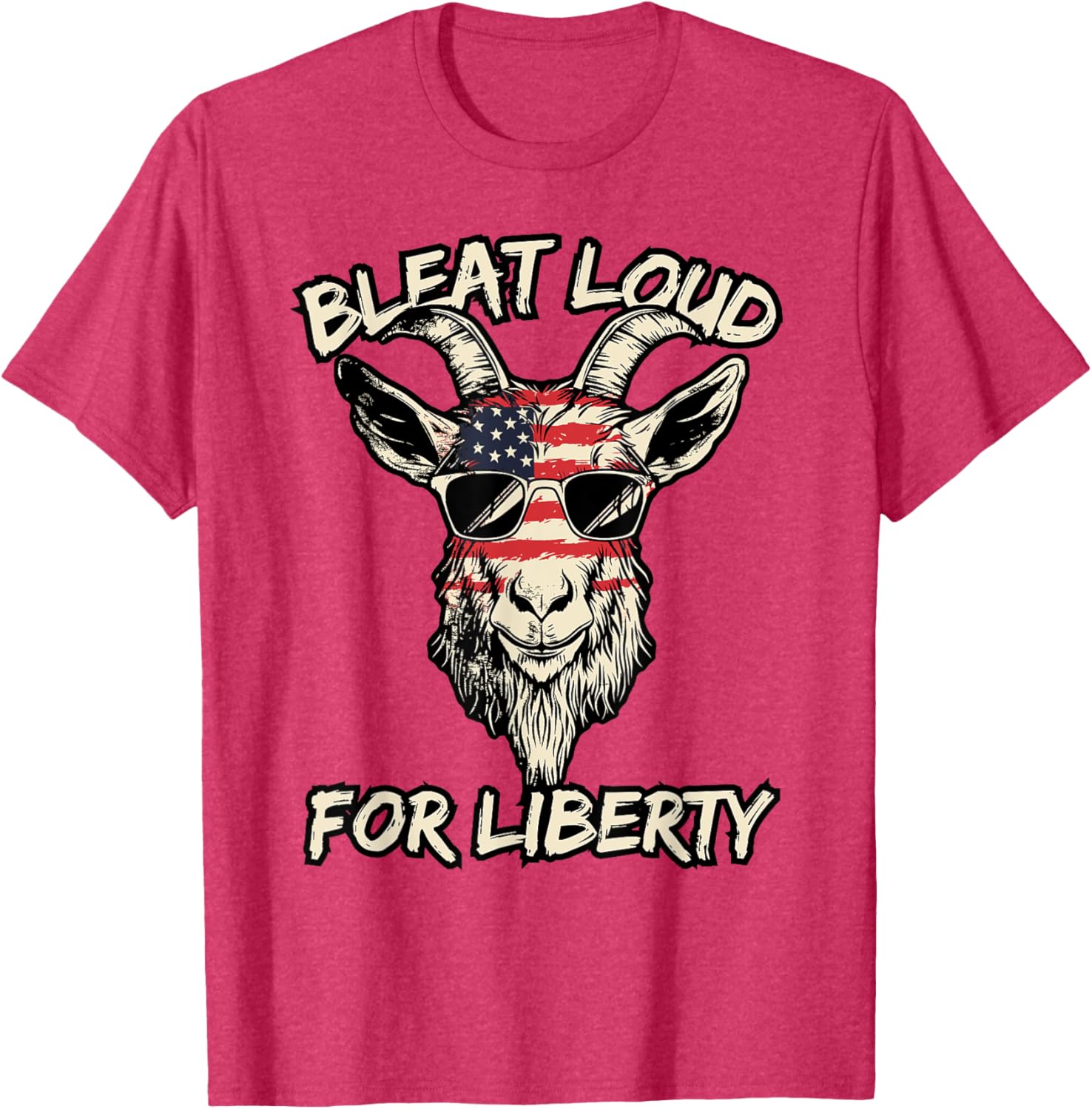 Cool American Goat in Sunglasses USA Flag T-Shirt for Patriotic Style - 9