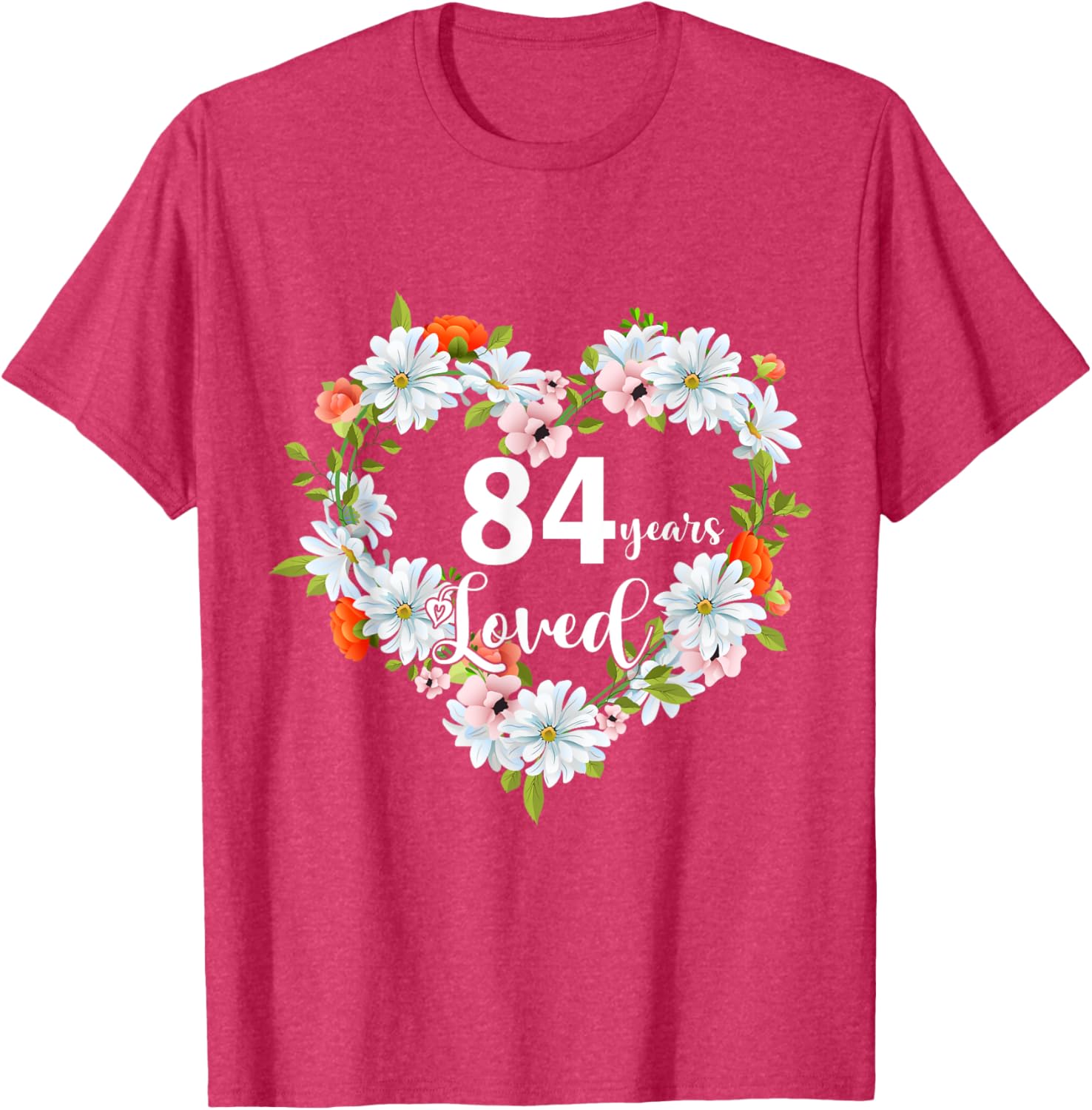 84th Birthday Gift T-Shirt for Women - 84 Years Loved 1941 Design - 4