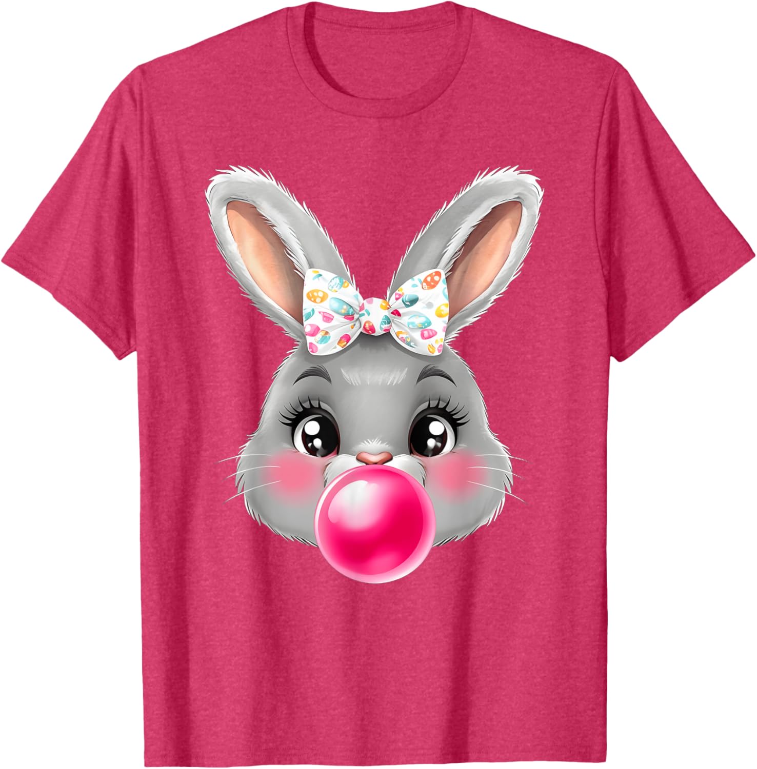 Adorable Bunny Rabbit T-Shirt with Bow Glasses for Cute Style Lovers - 12